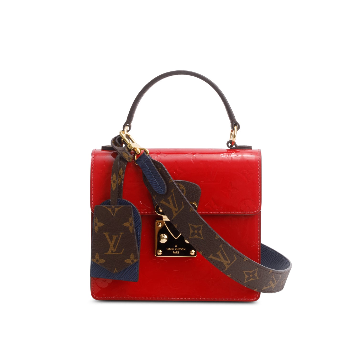 Louis Vuitton Red Vernis Epi Monogram Spring Street w/ Strap