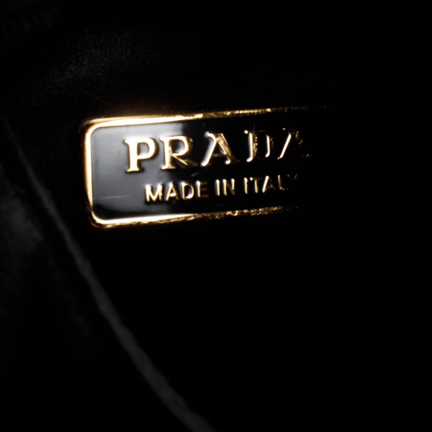 Prada Black Velvet Mini Padded Handbag w/ Chain