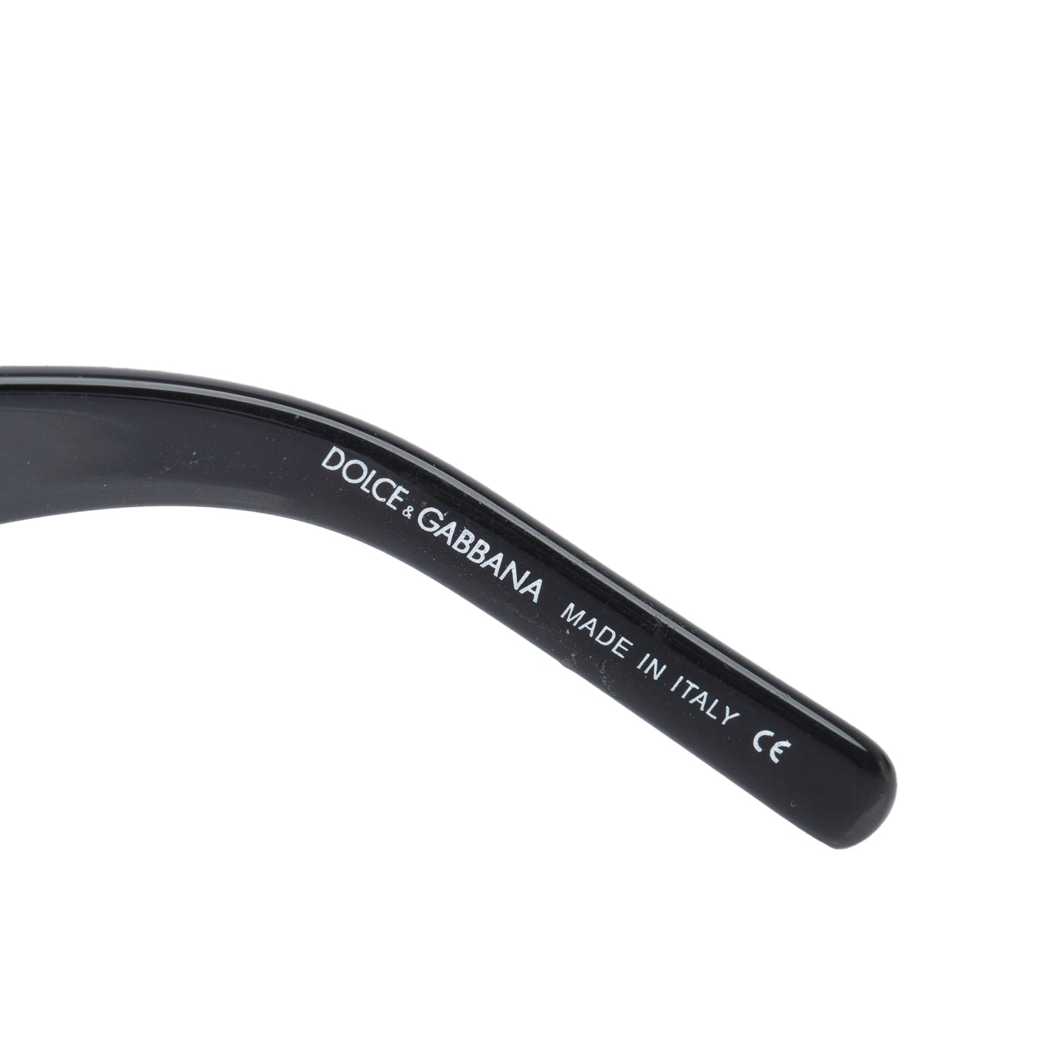 Dolce & Gabbana DG2044 Black Acetate Crystal Oversized Square Sunglasses w/ Case