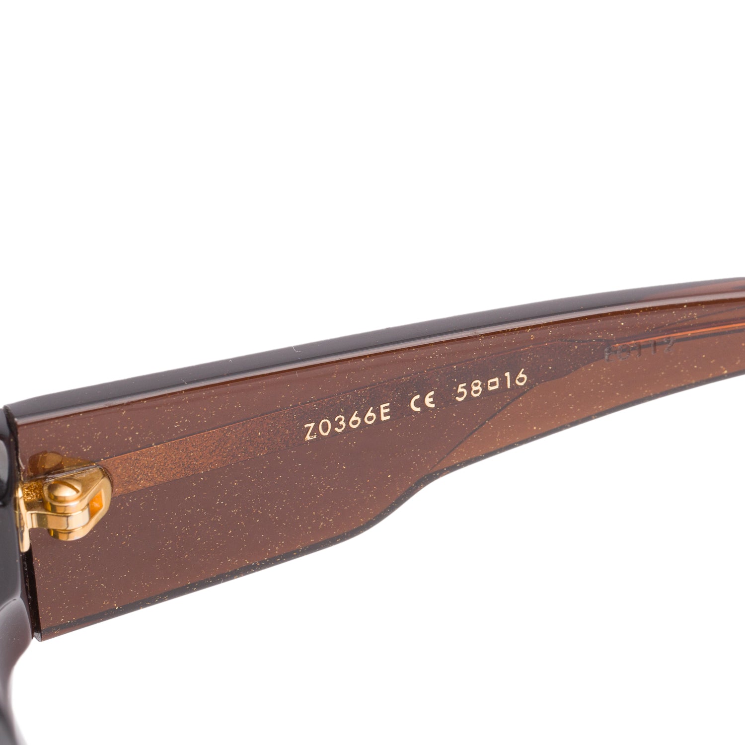 Louis Vuitton Z0366E Brown Glitter Hortensia Square Sunglasses w/ Case