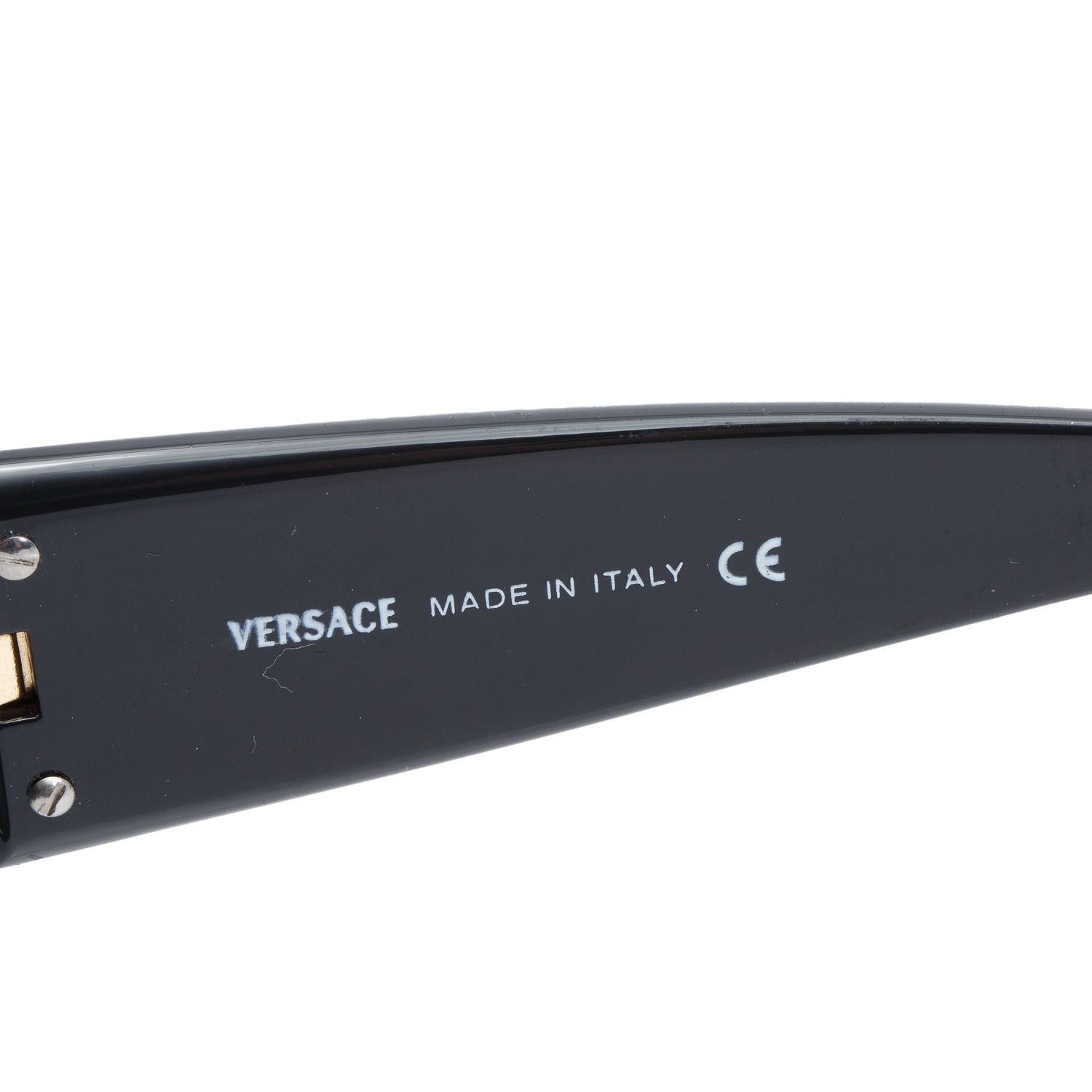 Versace 4044-B Black Medusa Coin Crystal Shield Sunglasses w/ Case