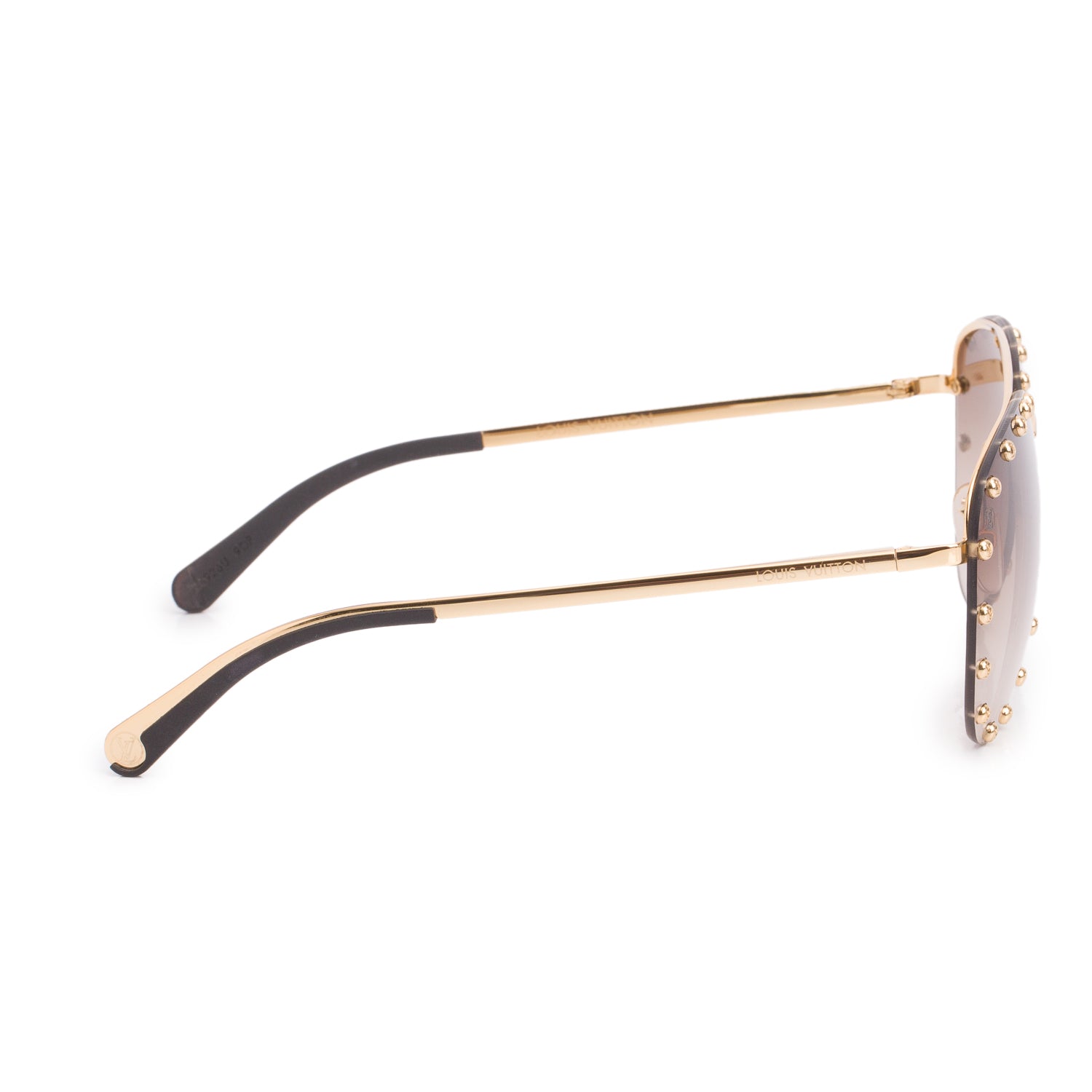 Louis Vuitton Z0926U Gold-Tone Studded The Party Aviator Sunglasses