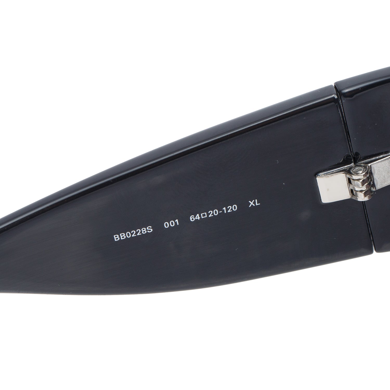 Balenciaga BB0228S Black Acetate Wrap Around Sunglasses w/ Case