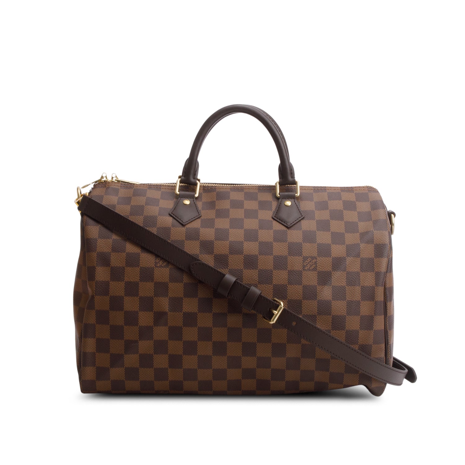 Louis Vuitton Damier Ebene Speedy Bandouliere 35 w/ Box & Strap