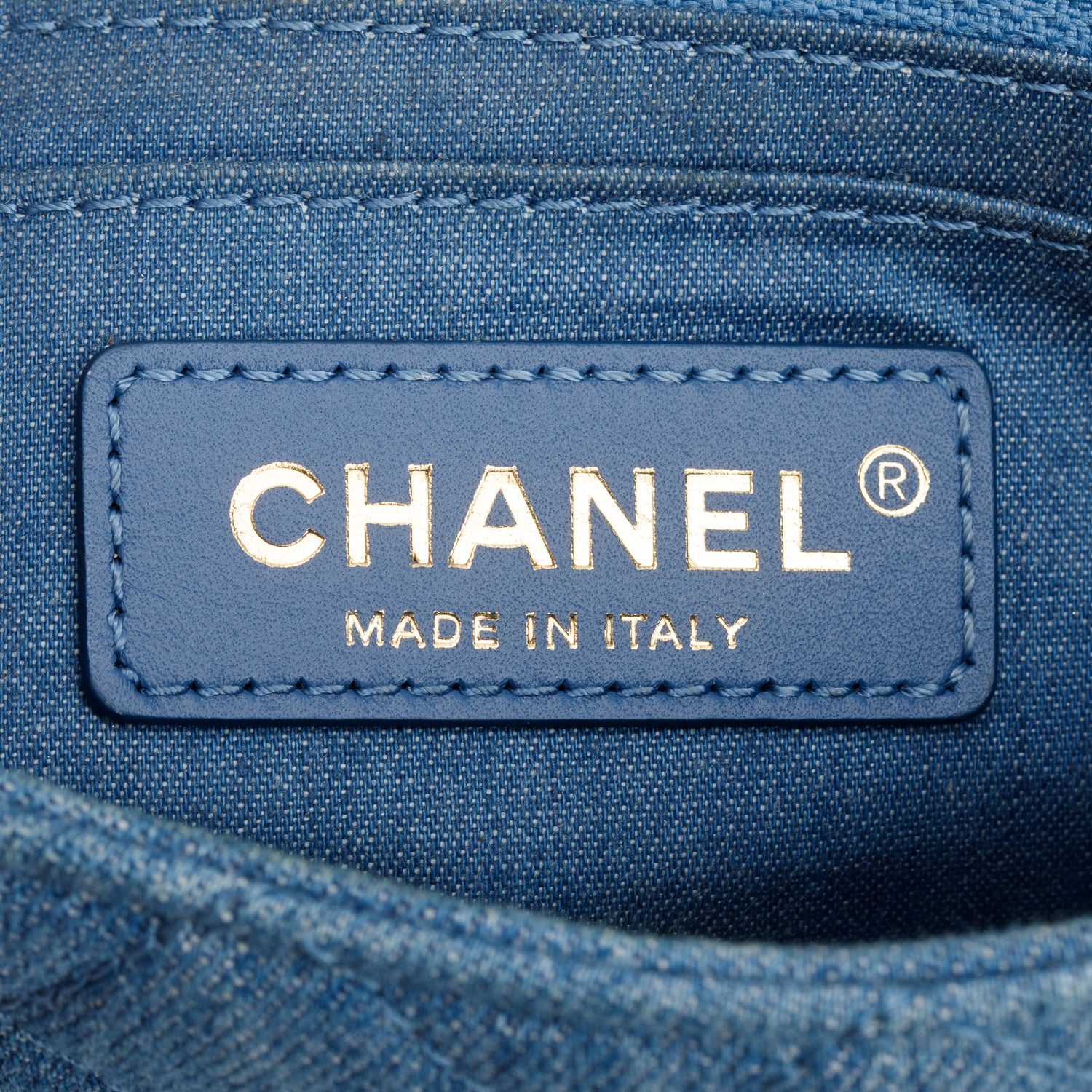 Chanel Denim Quilted Mini Rectangular Pearl Crush Flap w/ Box