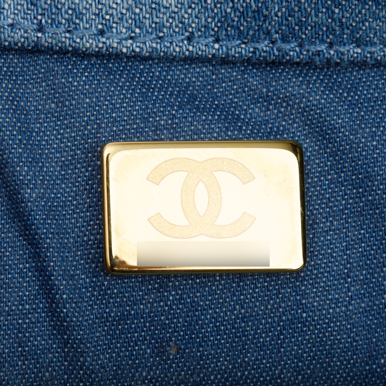 Chanel Denim Quilted Mini Rectangular Pearl Crush Flap w/ Box
