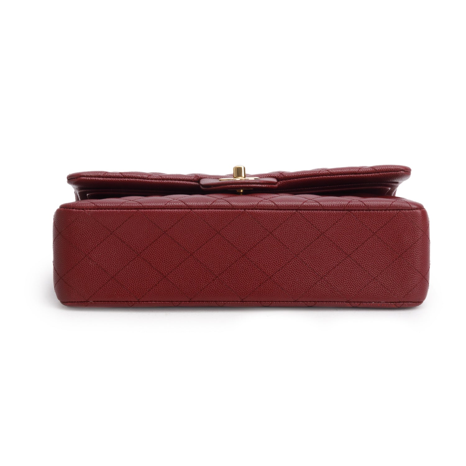 Chanel Burgundy Caviar Classic Medium Double Flap Bag