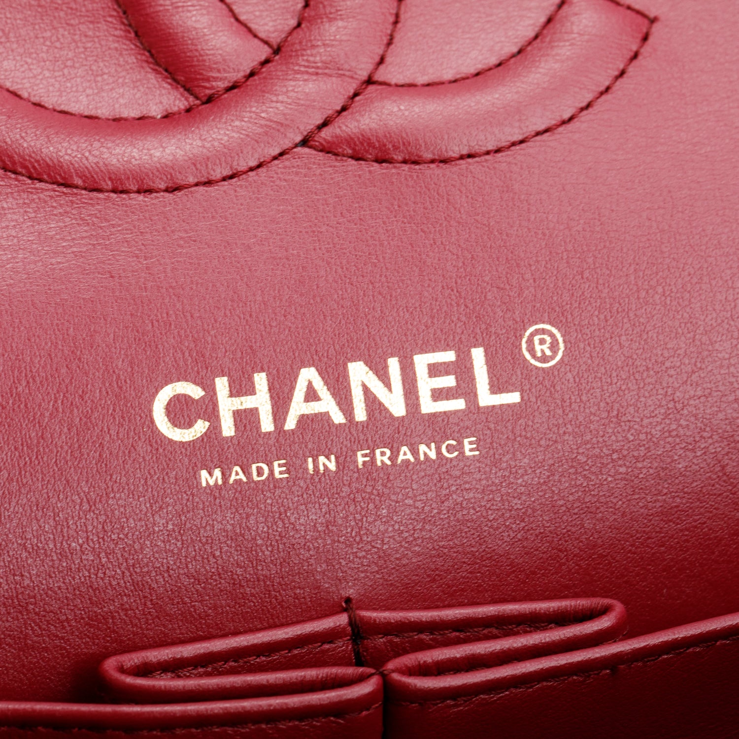 Chanel Burgundy Caviar Classic Medium Double Flap Bag