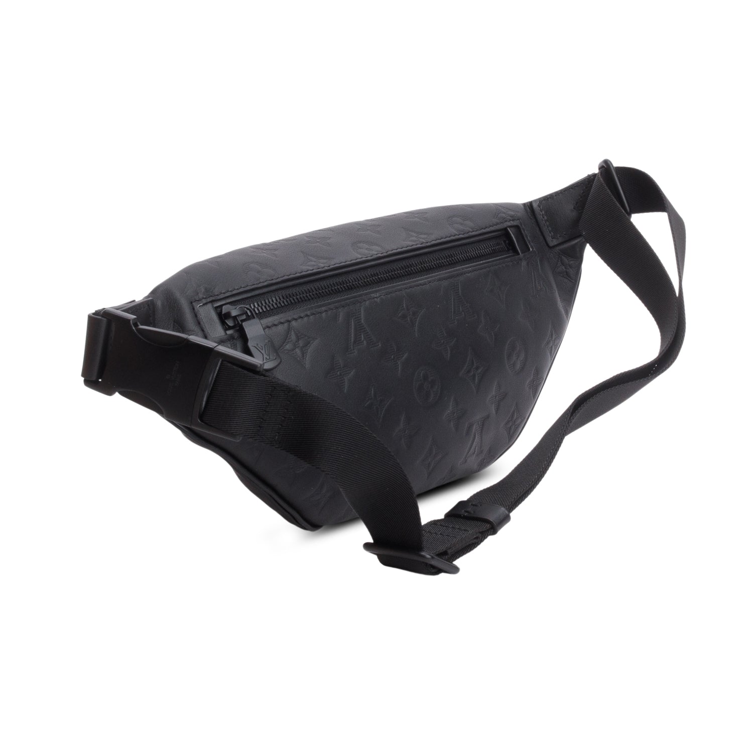 Louis Vuitton Black Calfskin Monogram Shadow Discovery Bumbag PM w/ Box
