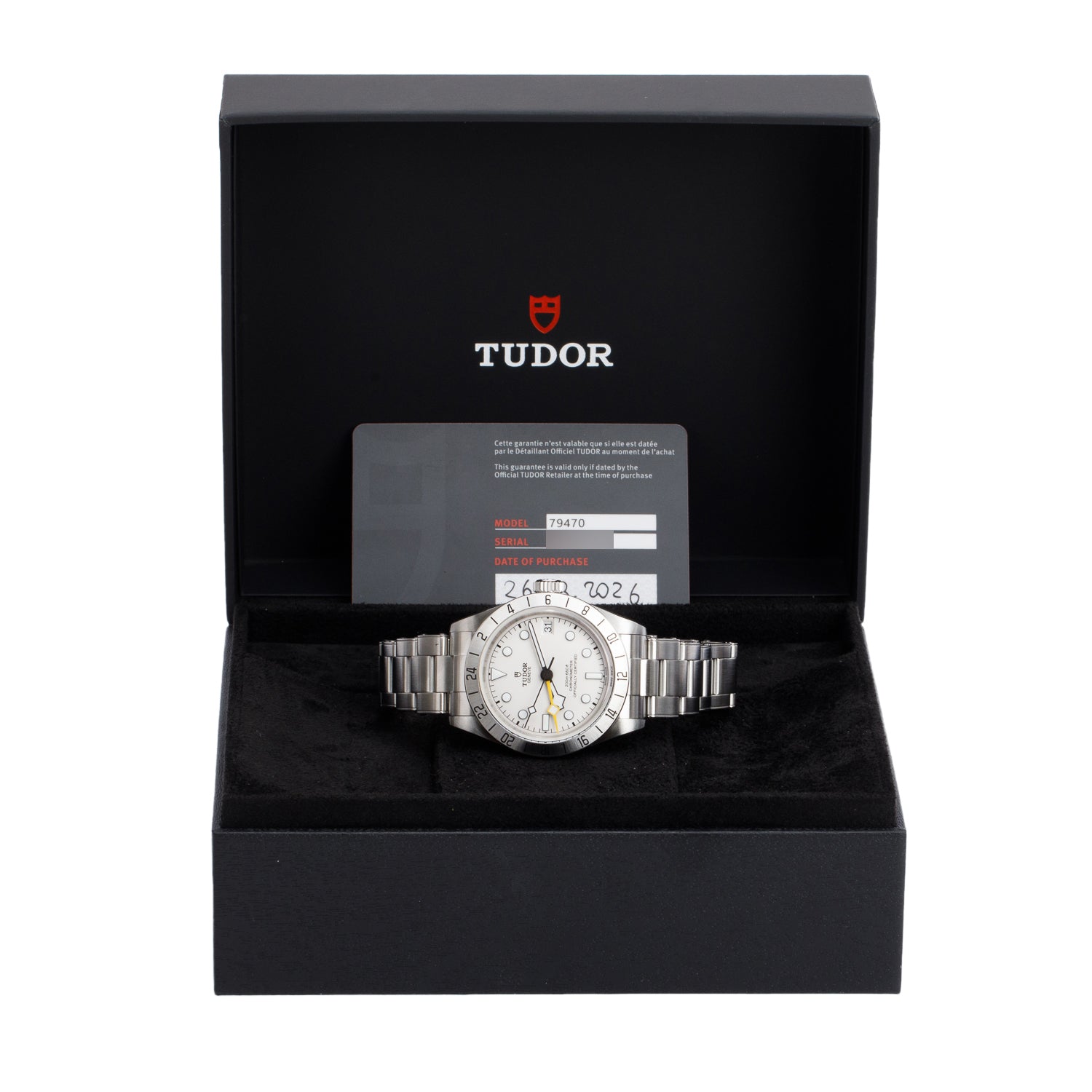 Tudor 2026 Stainless Steel Black Bay Pro 39 MM Automatic Watch White Dial 79470 w/ Box & Papers