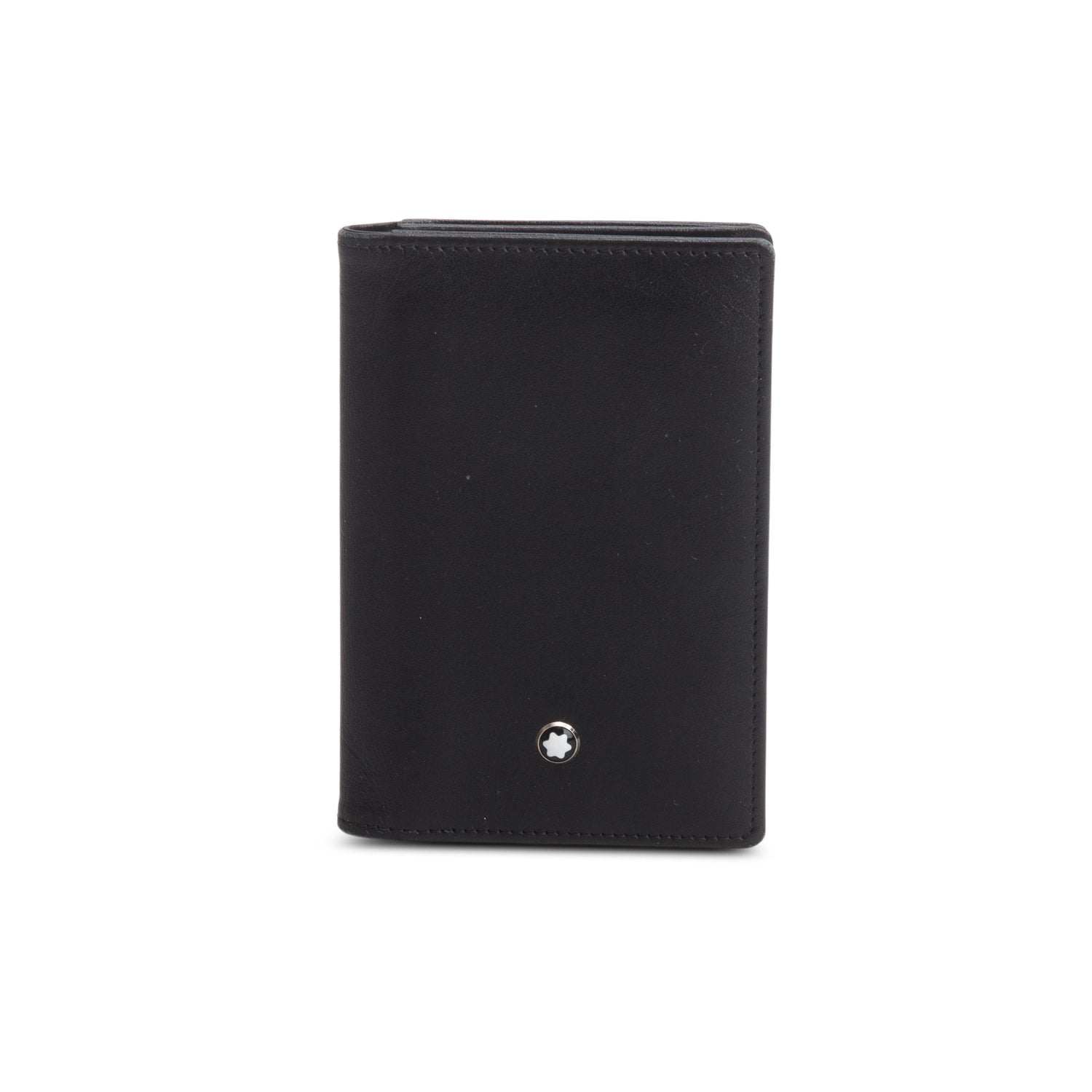 Montblanc Black Leather Meisterstuck Card Holder w/ Box