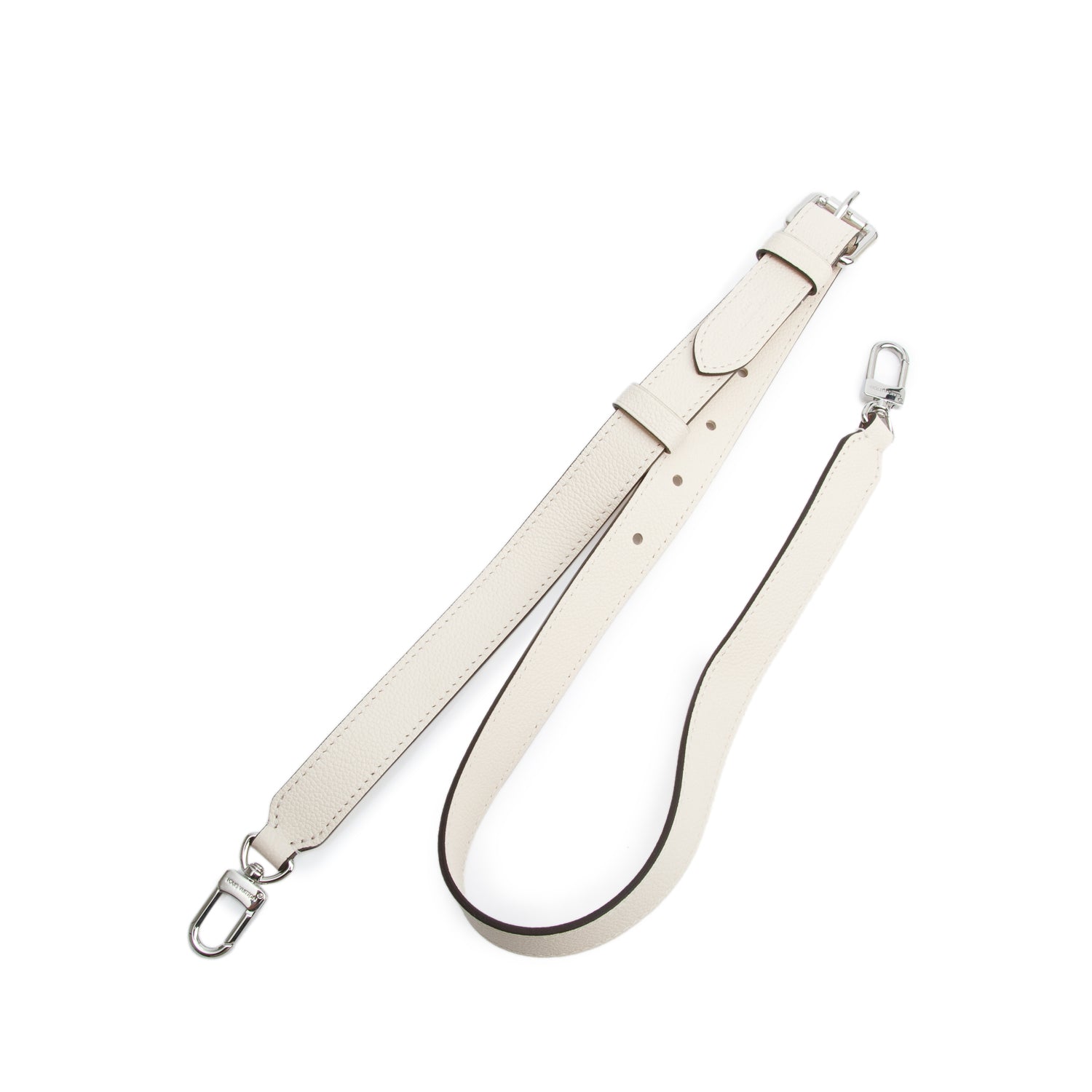 Louis Vuitton Cream Leather 16 MM Adjustable Shoulder Strap