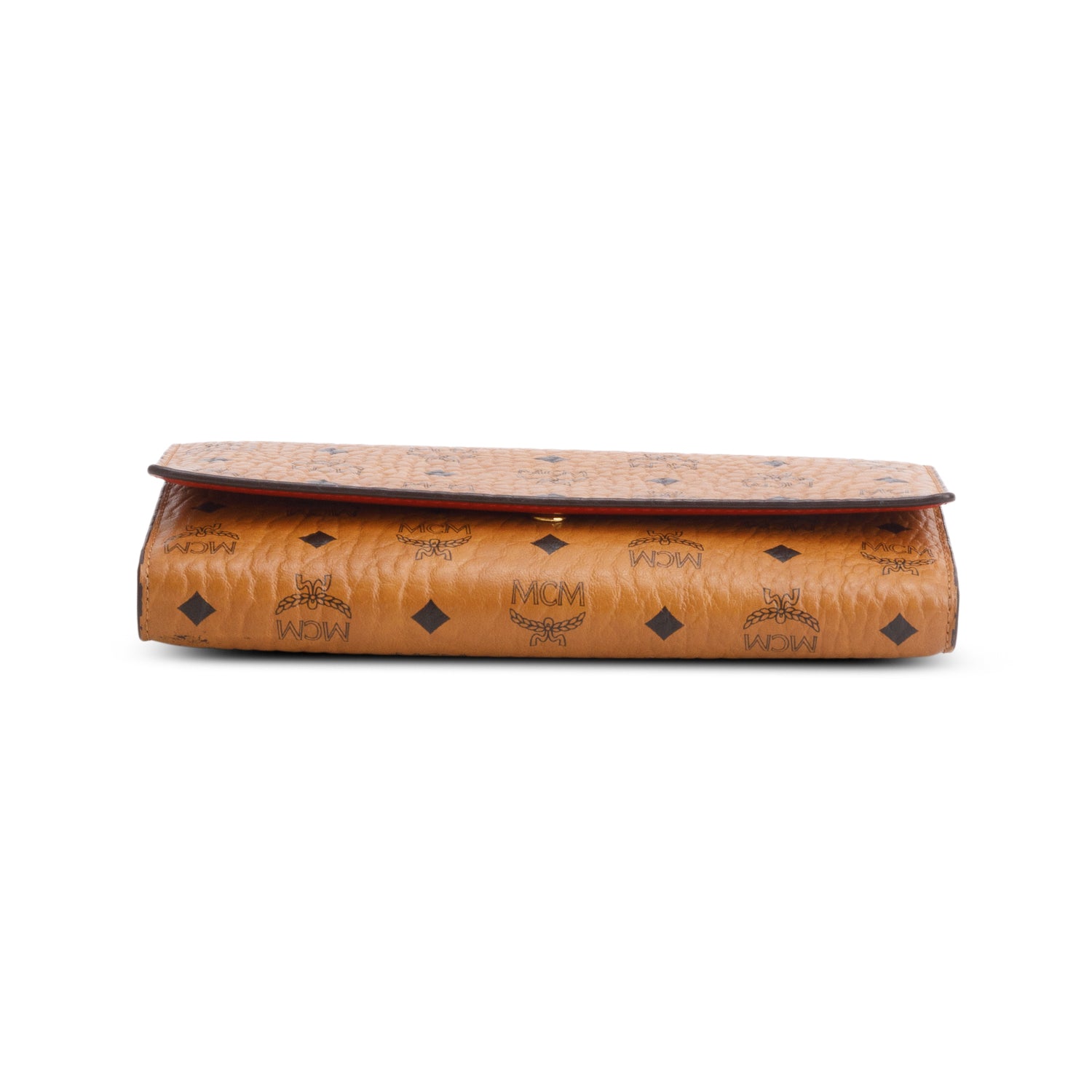 MCM Brown Visetos Long Tri-Fold Wallet