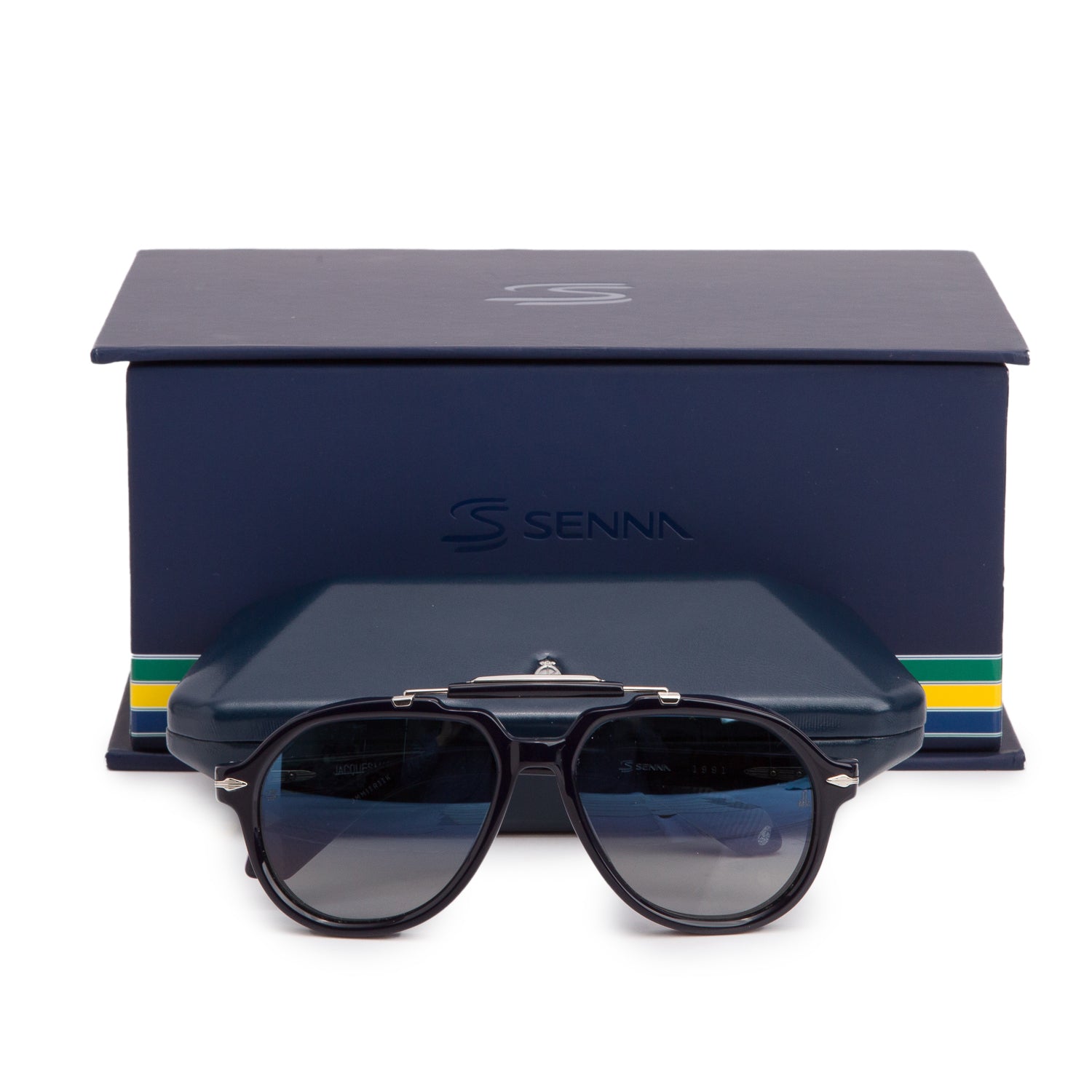 Jacques Marie Mage JMMITR11K Black Acetate Senna 1991 Senna Sunglasses w/ Box & Case