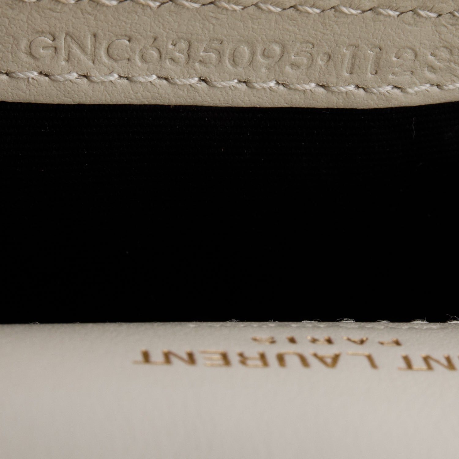 Saint Laurent 2023 White Croc Embossed Leather Cassandre Phone Holder Bag w/ Box