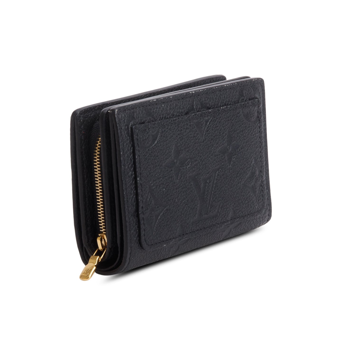 Louis Vuitton Black Monogram Empreinte Clea Wallet w/ Box