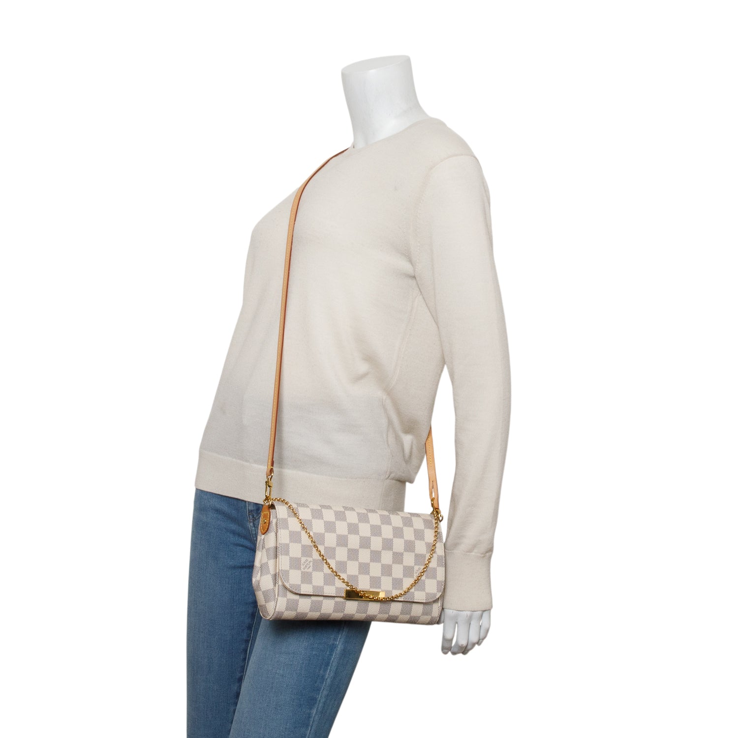 Louis Vuitton Damier Azur Favorite MM w/ Box & Straps
