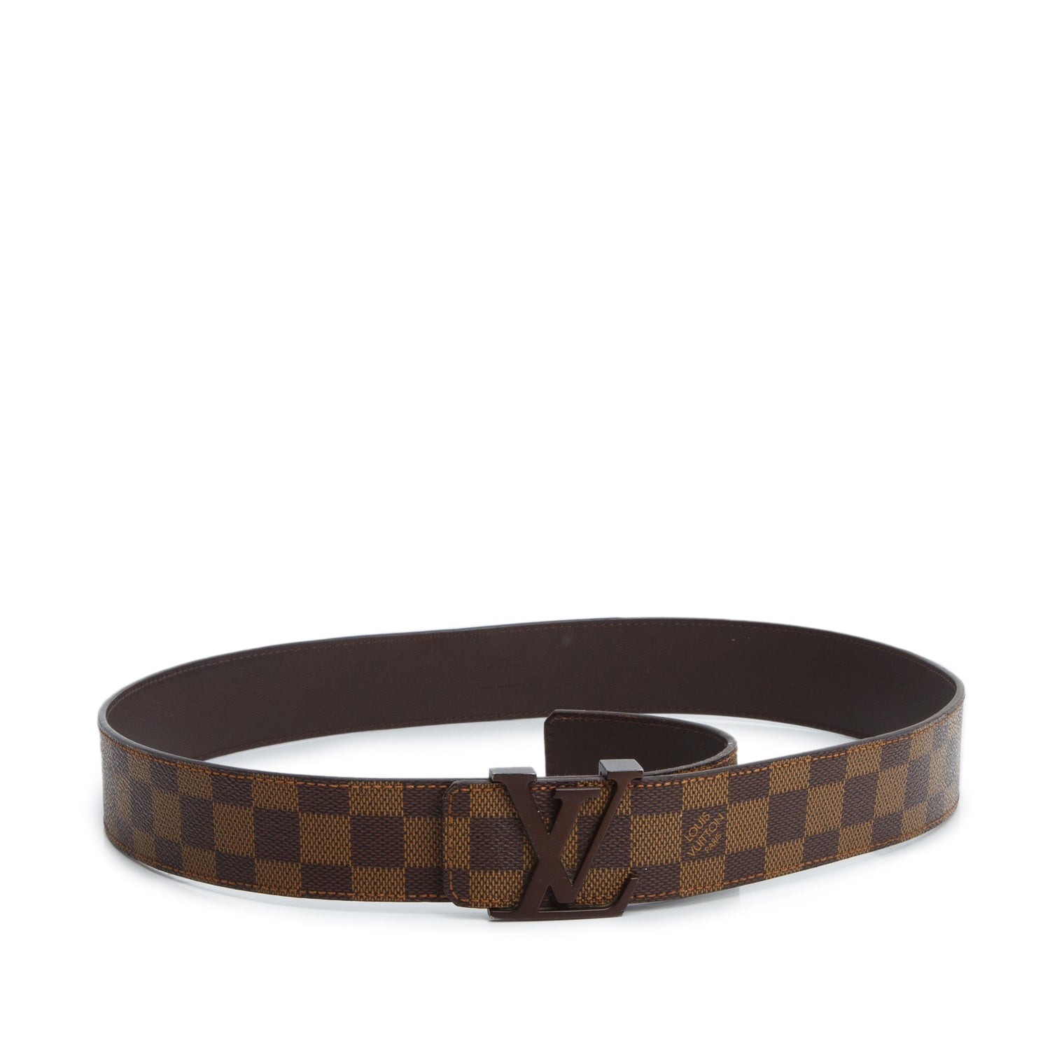 Louis Vuitton Damier Ebene LV Initials Belt 95 38