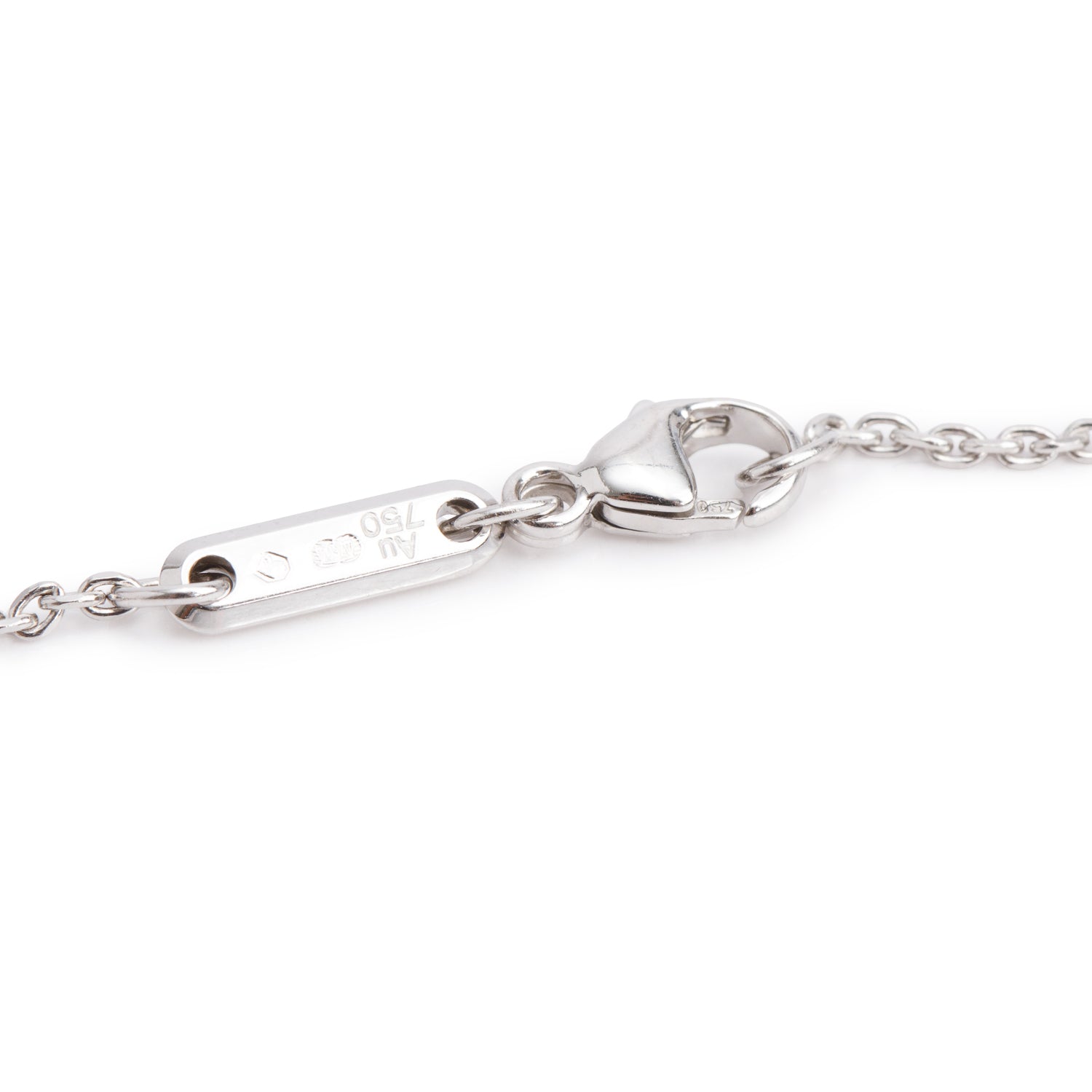 Chopard 18k White Gold Happy DiamondGood Luck Charm Hamsa Hand Pendant Necklace w/ Box