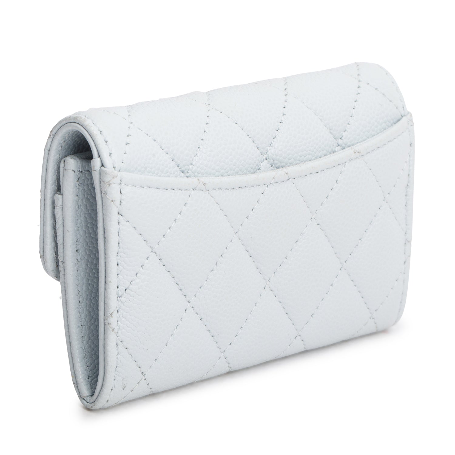 Chanel Blue Caviar Leather Classic Flap Card Holder