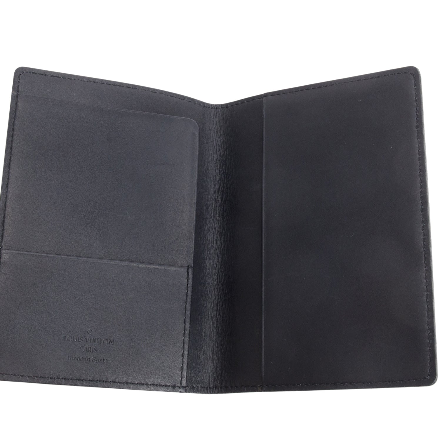 Louis Vuitton Black Smooth Leather Nomade Passport Cover