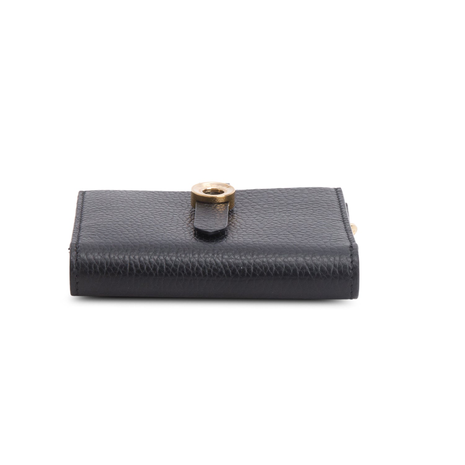 Burberry Black Grained Calfskin Edie Bi-Fold Wallet