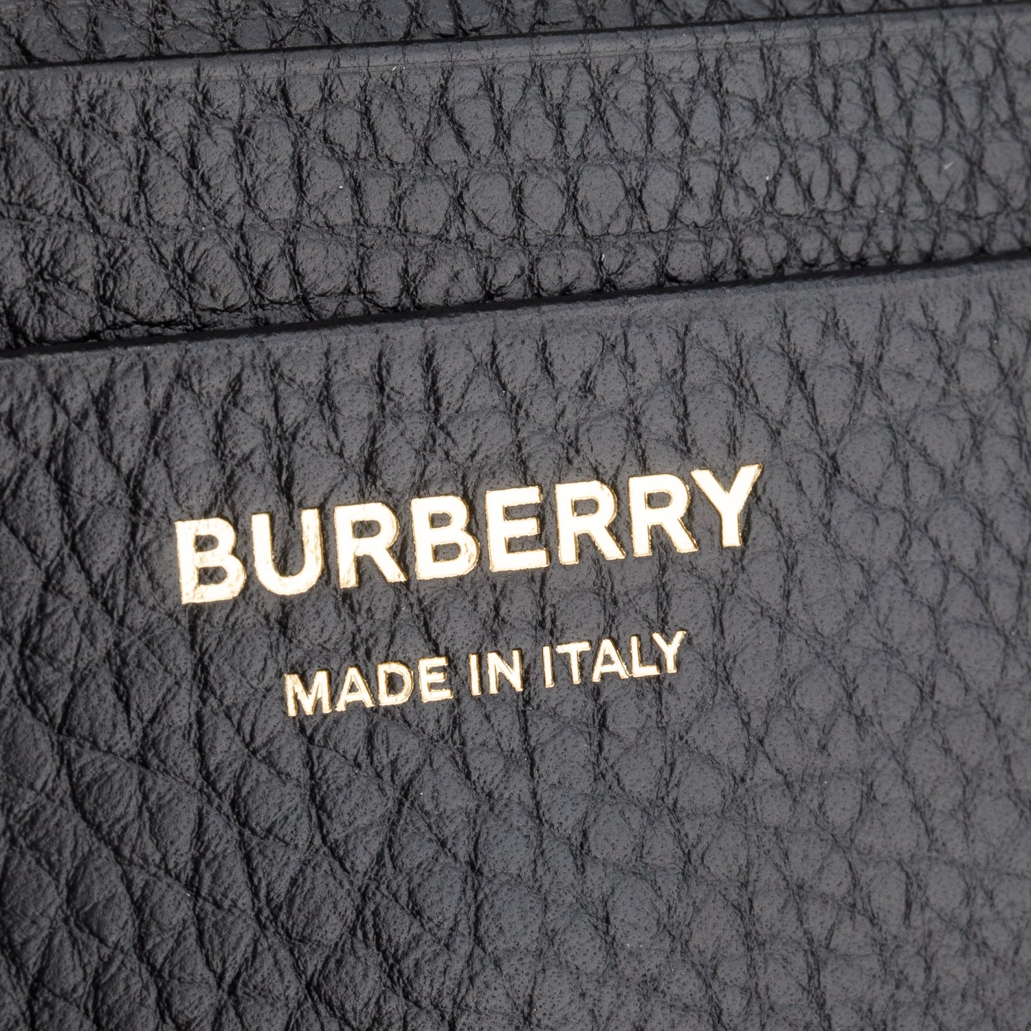 Burberry Black Grained Calfskin Edie Bi-Fold Wallet