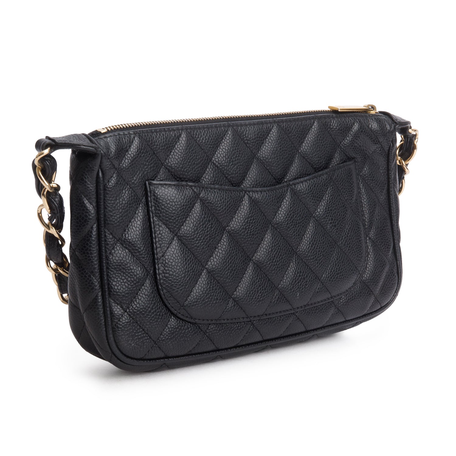 Chanel Black Caviar Quilted Timeless CC Shoulder Bag