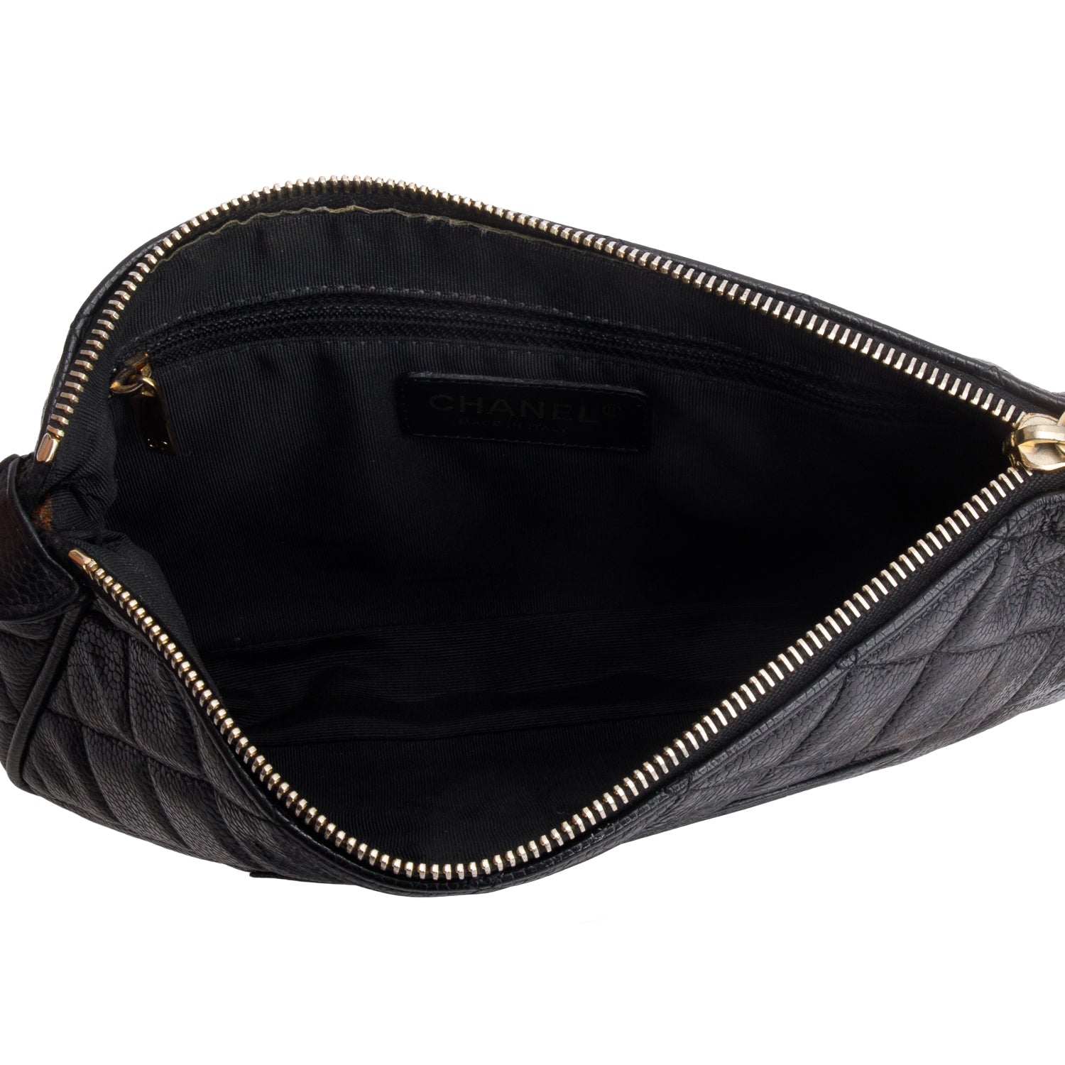 Chanel Black Caviar Quilted Timeless CC Shoulder Bag