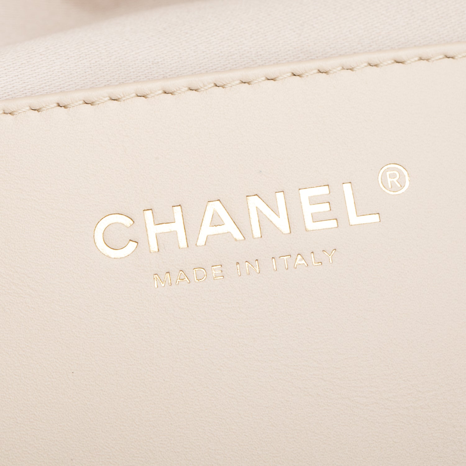 Chanel Beige Caviar Quilted Medium 25 Handbag w/ Pouch