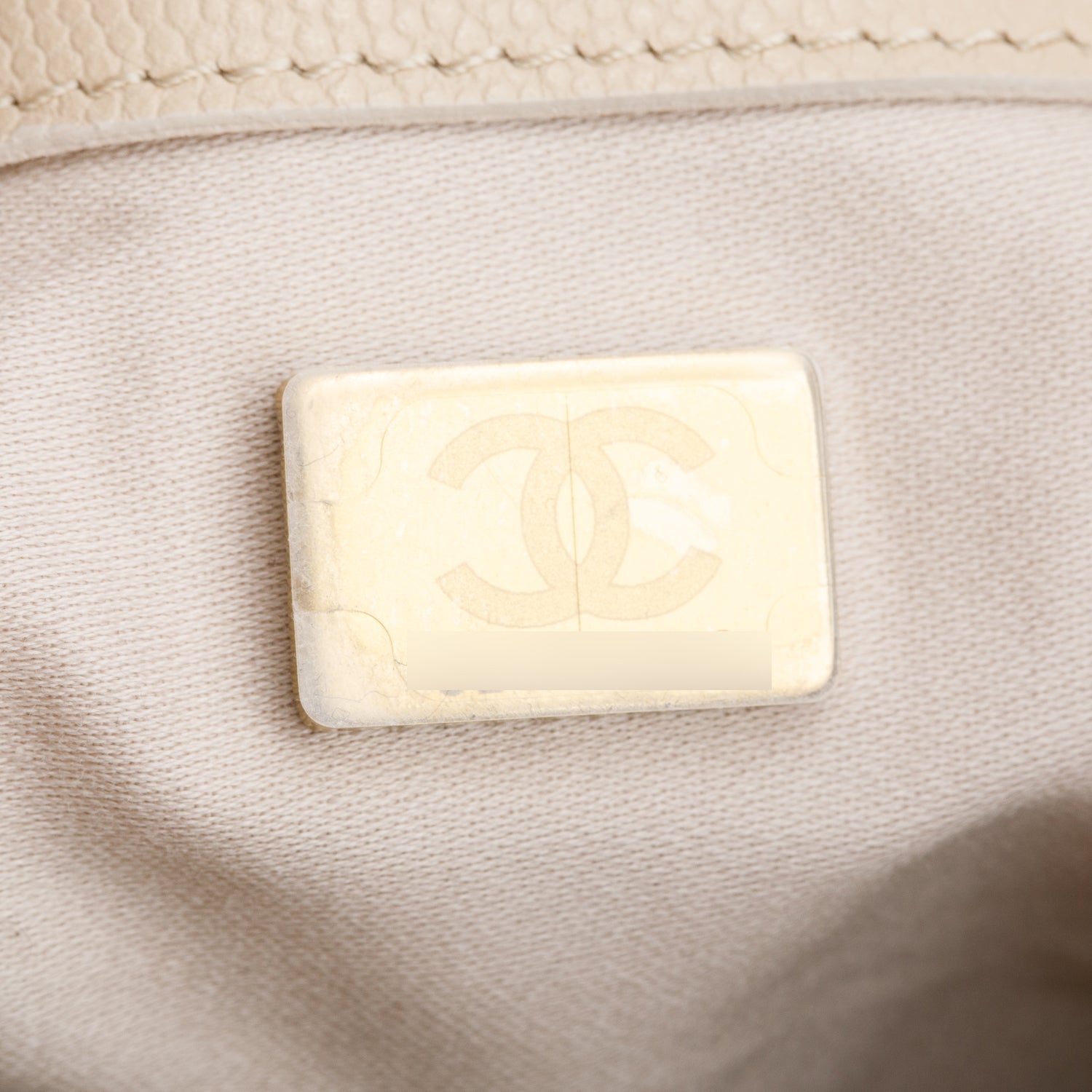 Chanel Beige Caviar Quilted Medium 25 Handbag w/ Pouch