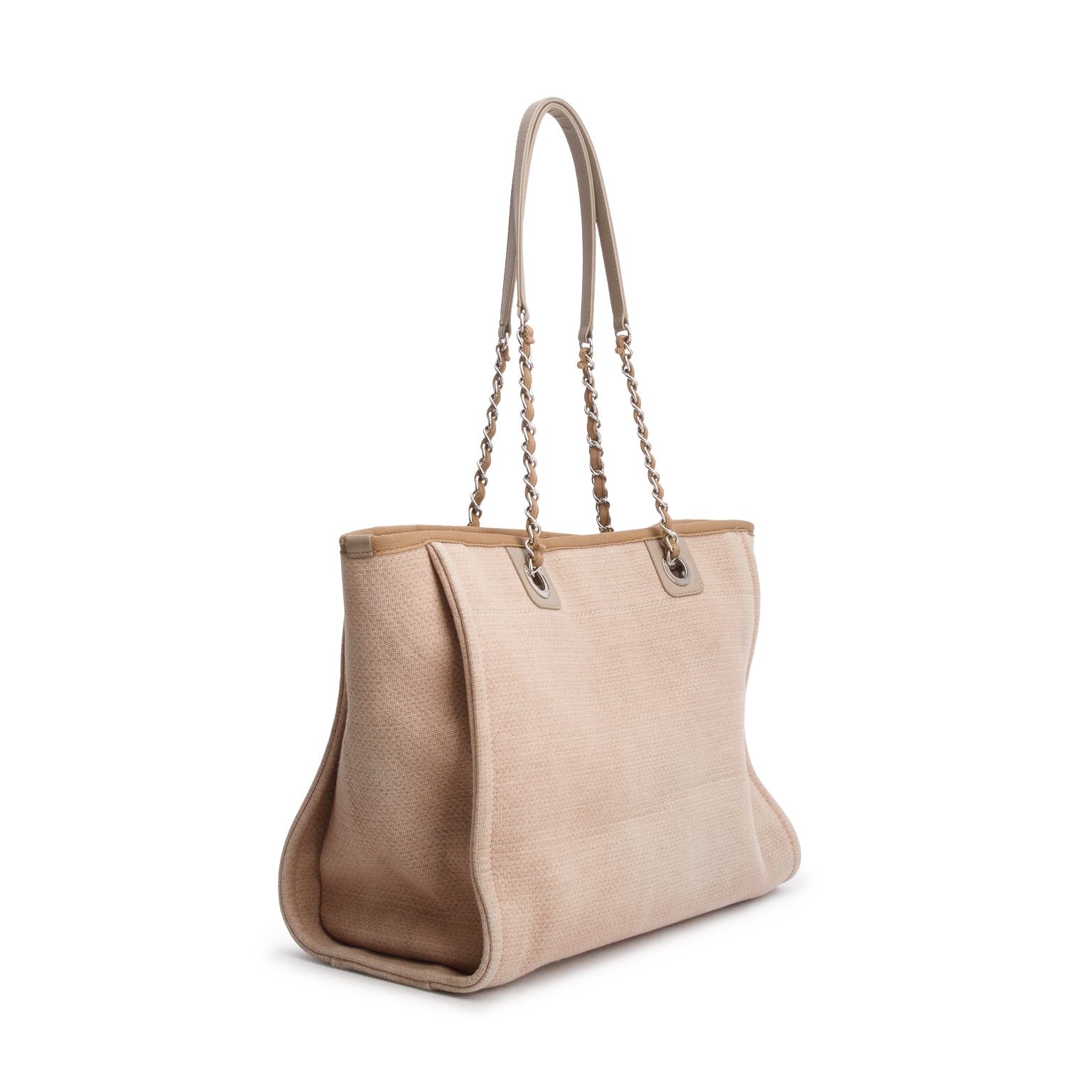 Chanel Beige Mixed Fibres Small Deauville Tote w/ Authenticity Card