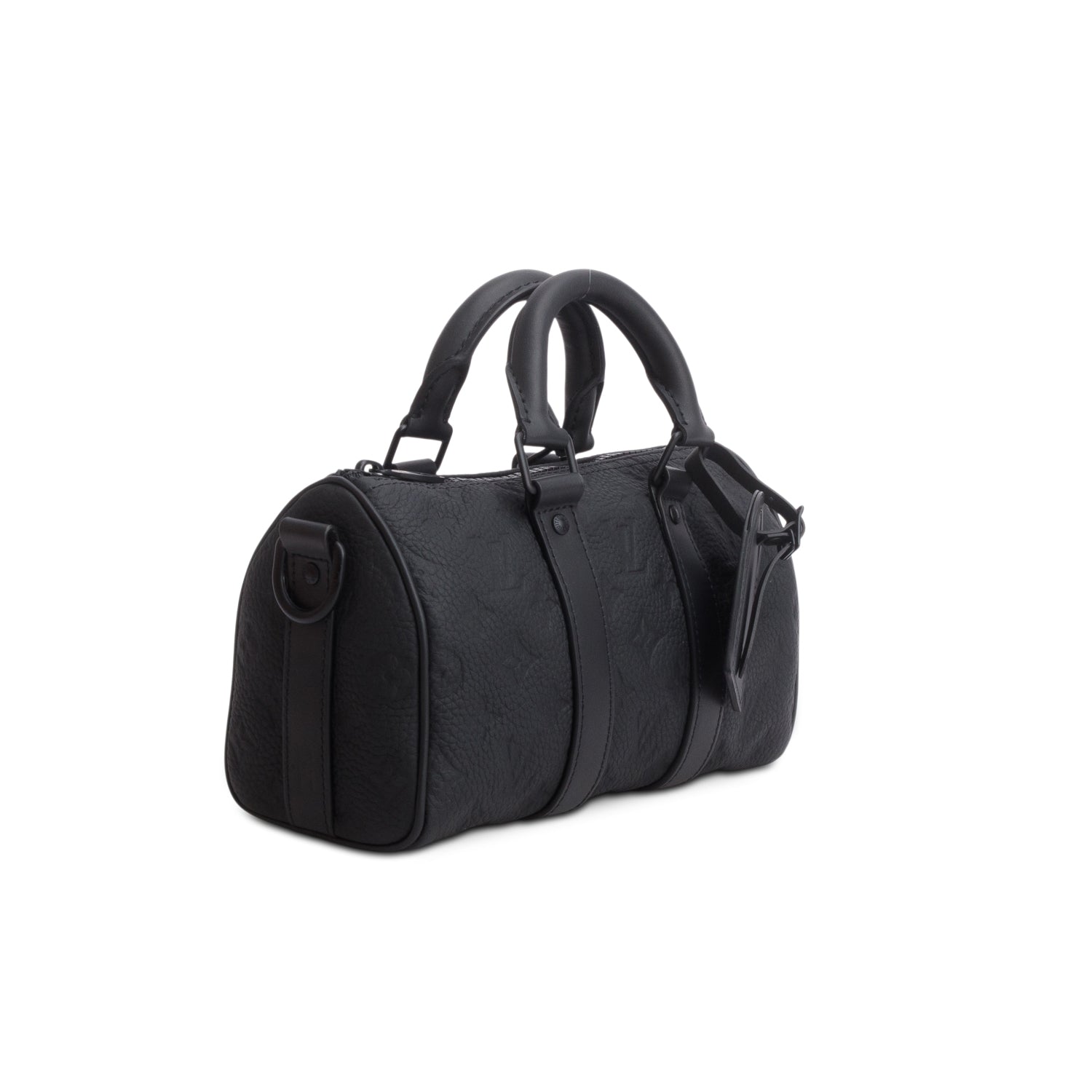 Louis Vuitton 2025 Black Monogram Taurillon Keepall Bandouliere 25 w/ Box, Receipt & Strap