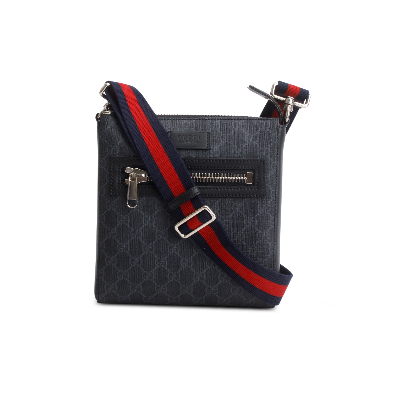Gucci Black GG Supreme Small Messenger Bag w/ Box