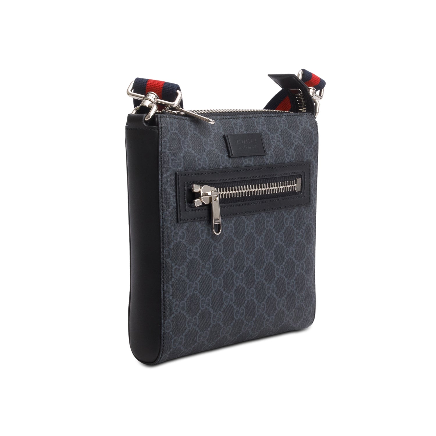 Gucci Black GG Supreme Small Messenger Bag w/ Box