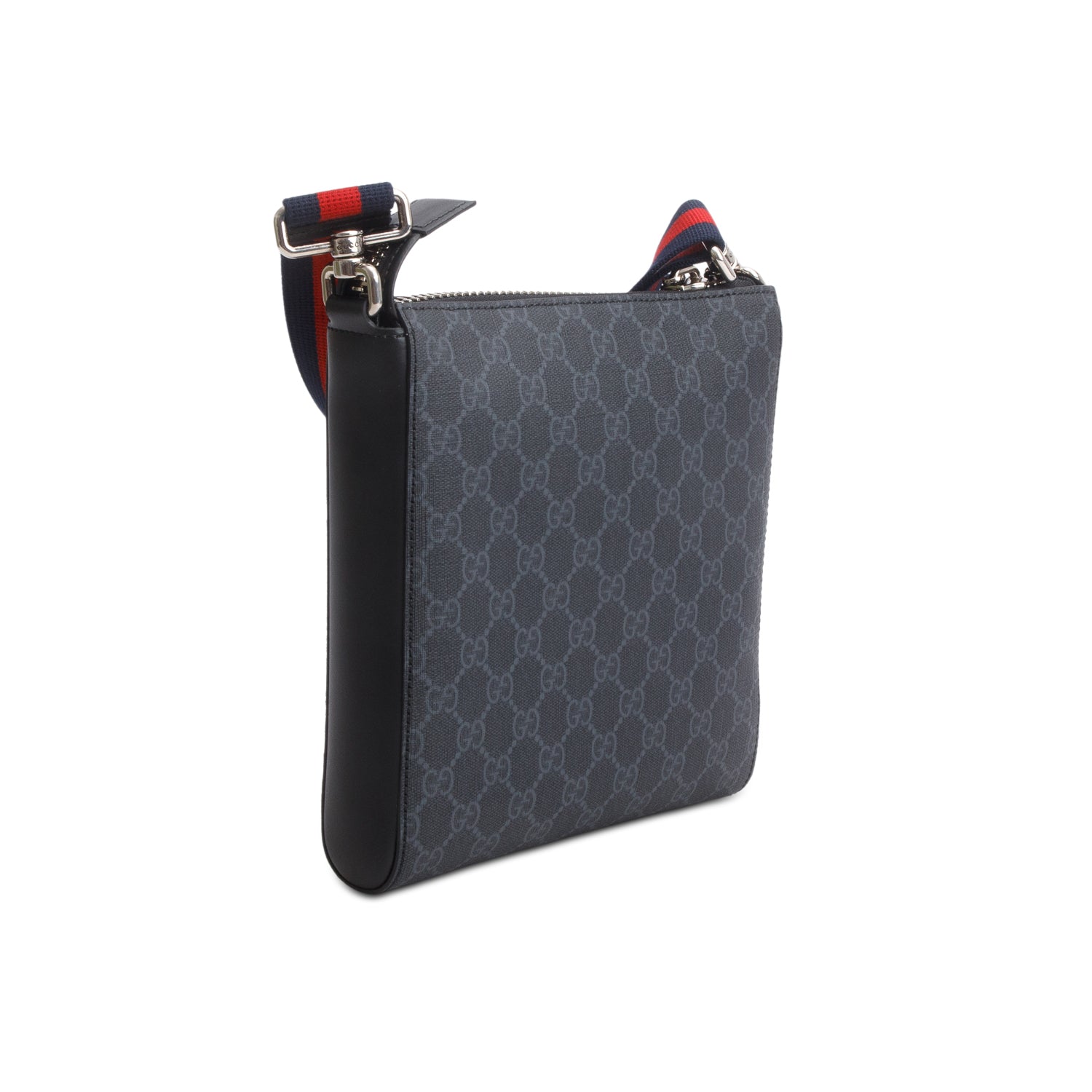 Gucci Black GG Supreme Small Messenger Bag w/ Box