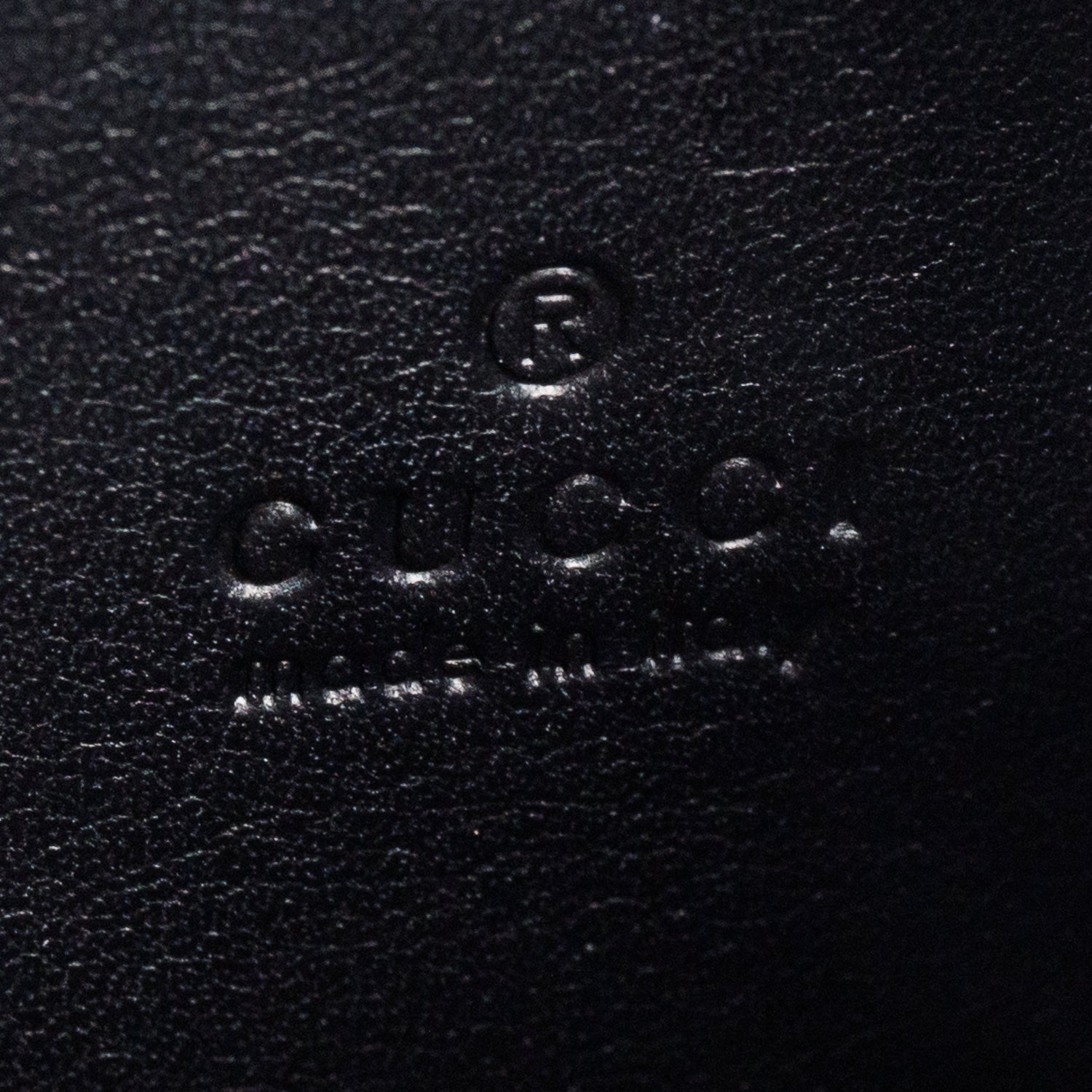 Gucci Black Calfskin Matelasse GG Marmont Wallet on Chain w/ Box