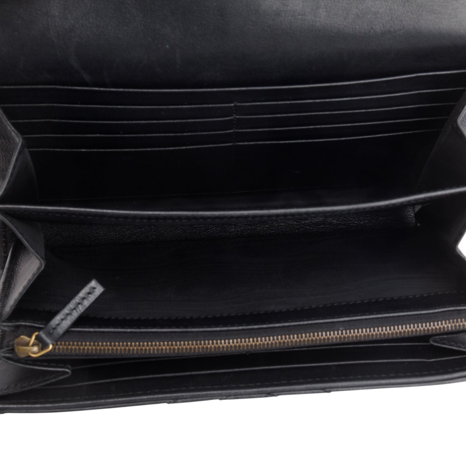 Gucci Black Calfskin Matelasse GG Marmont Wallet on Chain w/ Box