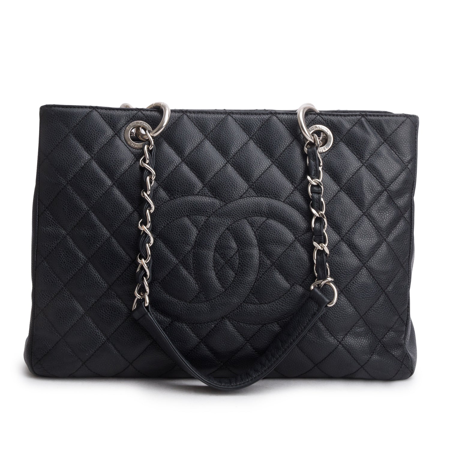 Chanel Black Caviar Leather Grand Shopping Tote (GST)