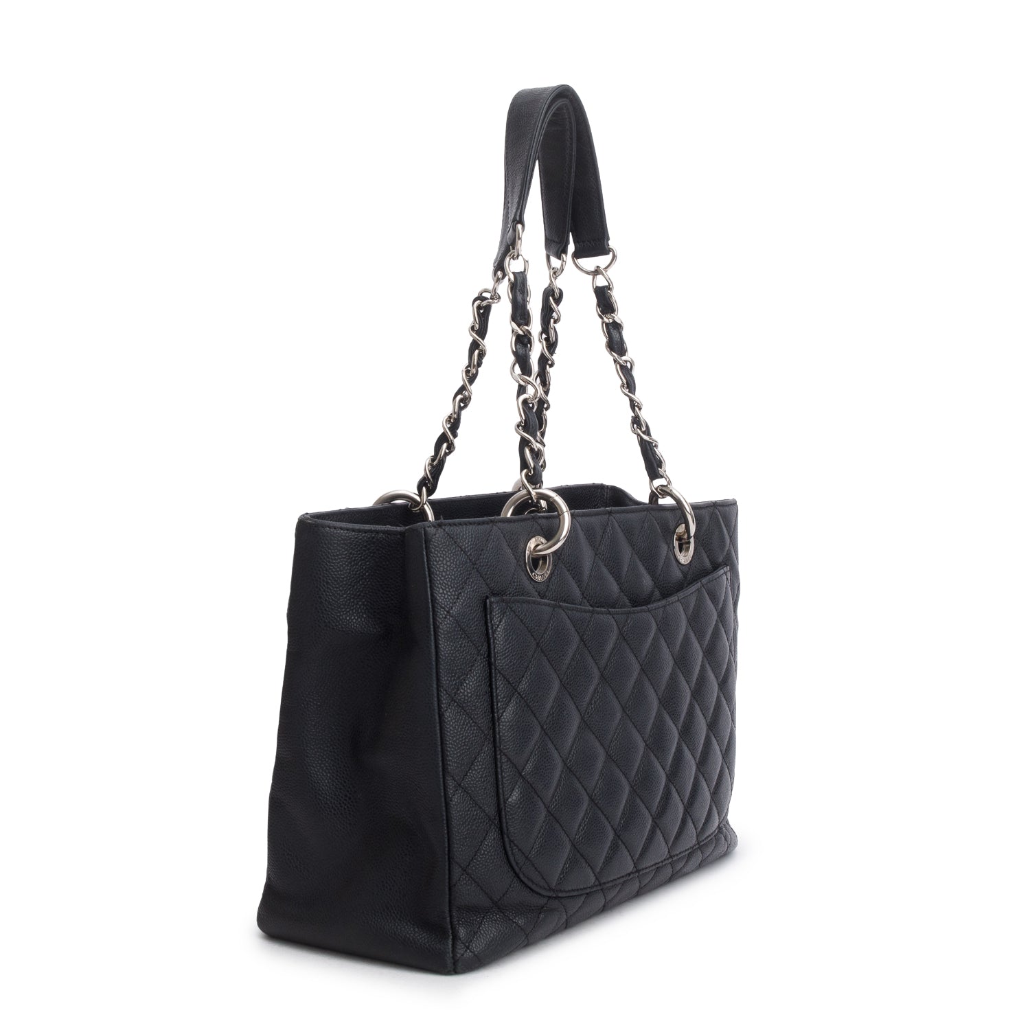 Chanel Black Caviar Leather Grand Shopping Tote (GST)