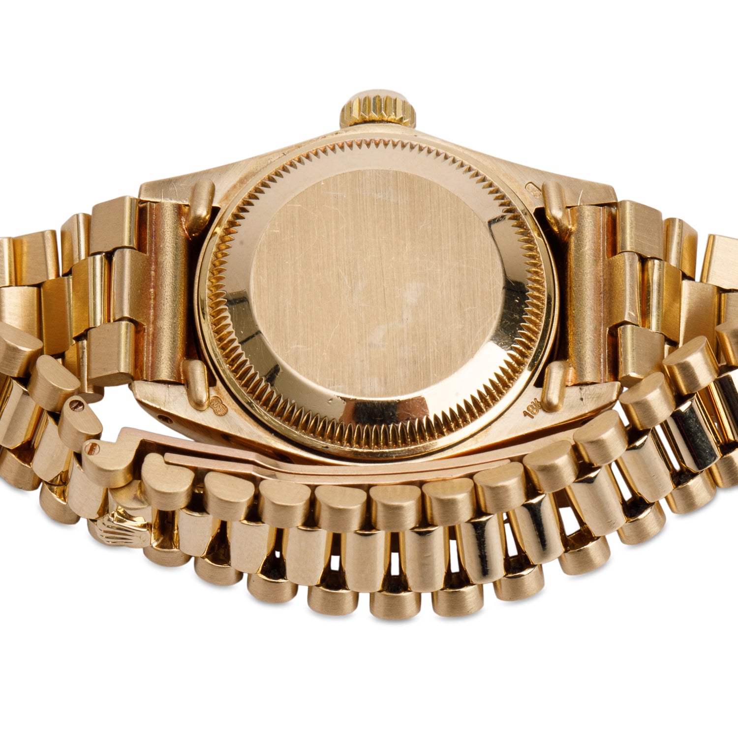Rolex 18k Yellow Gold Lady-Datejust President 26 MM Watch Gold Diamond Dial 6917 w/ Box