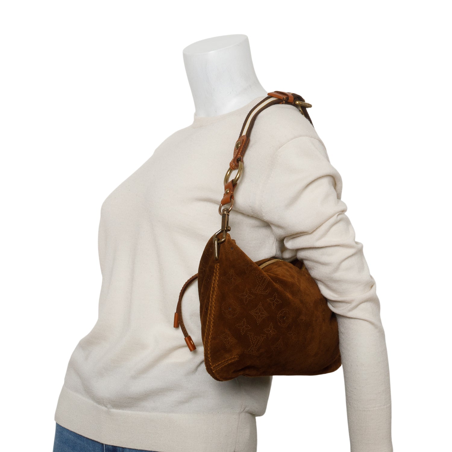 Louis Vuitton Brown Suede Onatah Pochette
