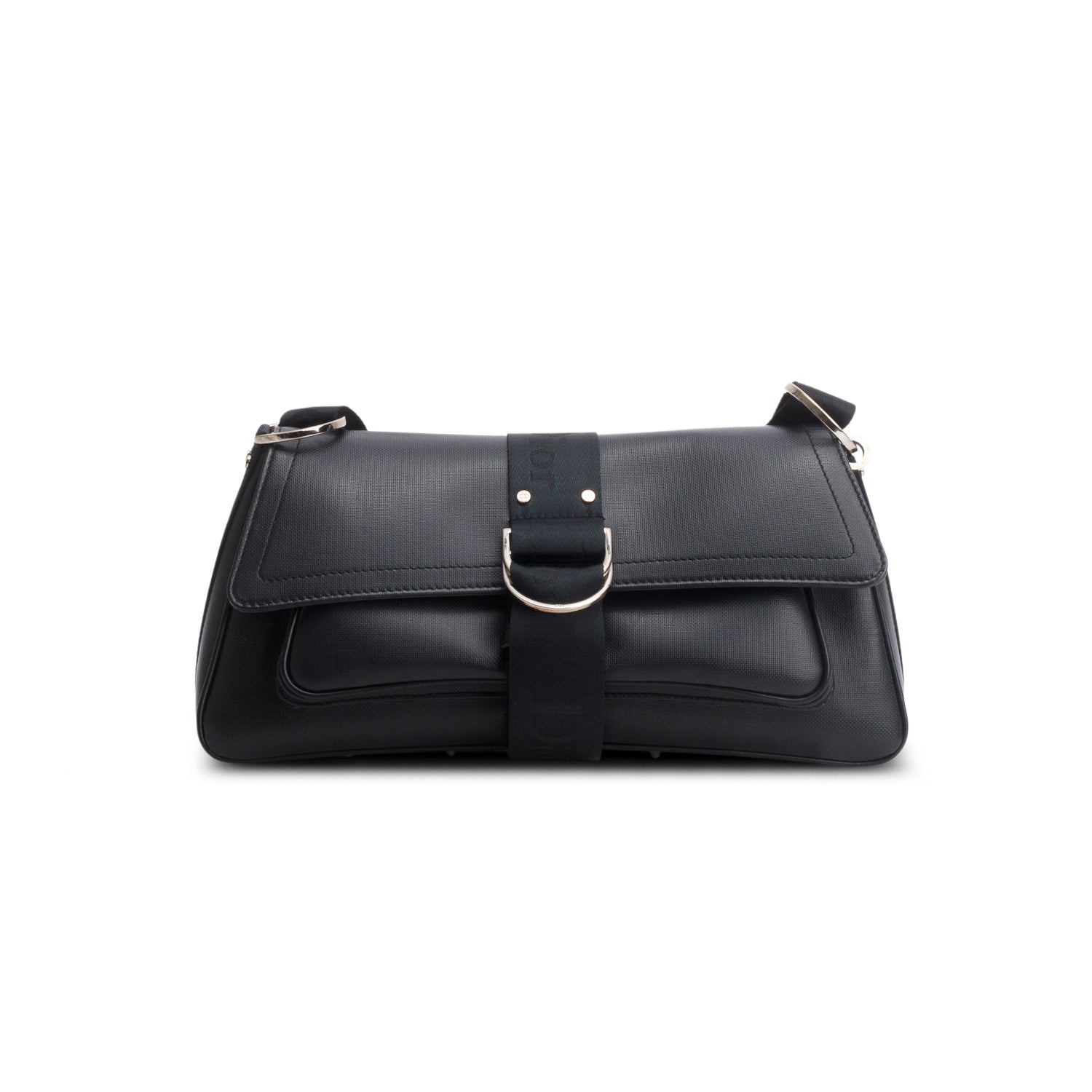 Christian Dior Black Leather Crystal Embellished Hardcore Shoulder Bag