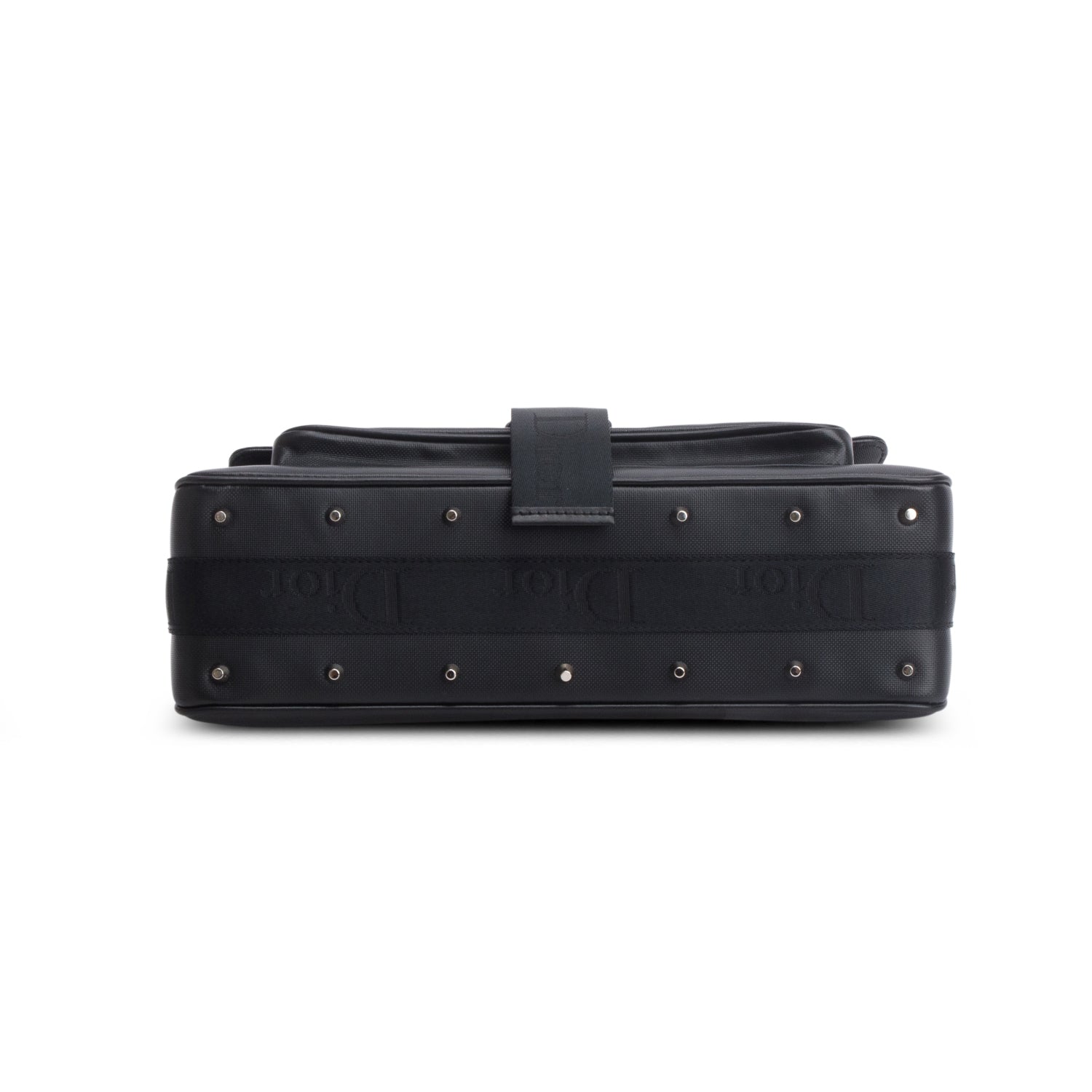 Christian Dior Black Leather Crystal Embellished Hardcore Shoulder Bag