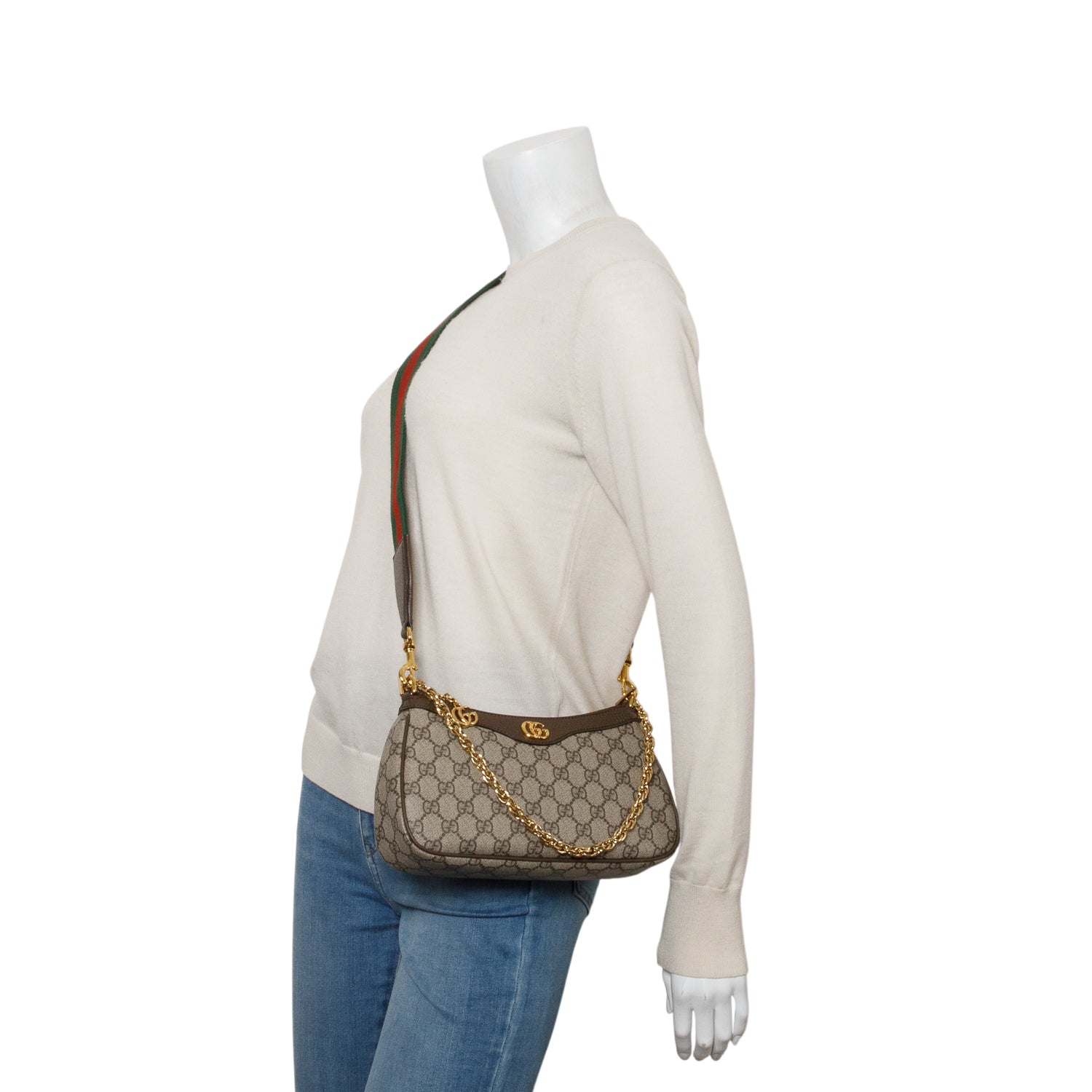 Gucci GG Supreme Ophidia Small Shoulder Bag w/ Box & Straps – OLIVER'S
