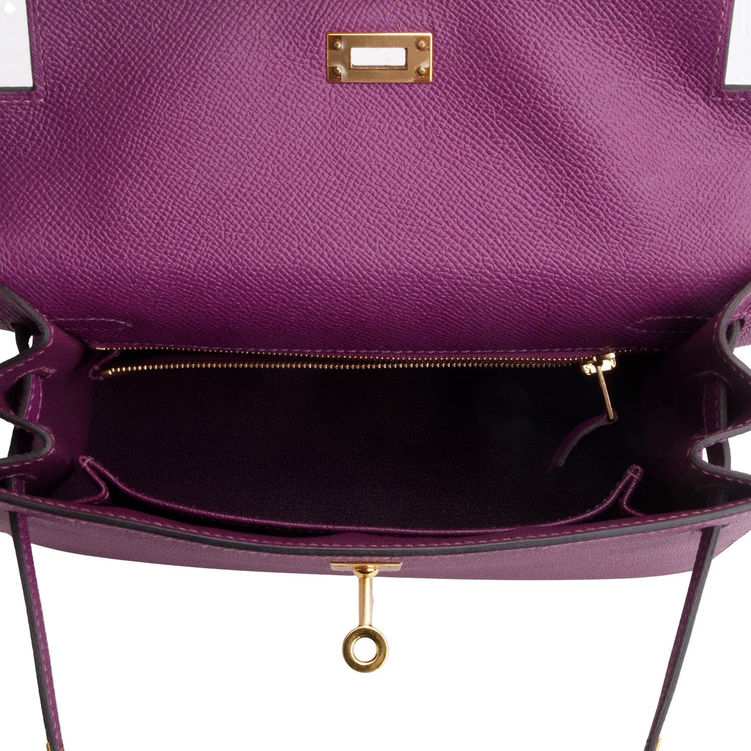 Hermes 2020 Anemone Veau Epsom Kelly II Sellier 25 w/ Strap