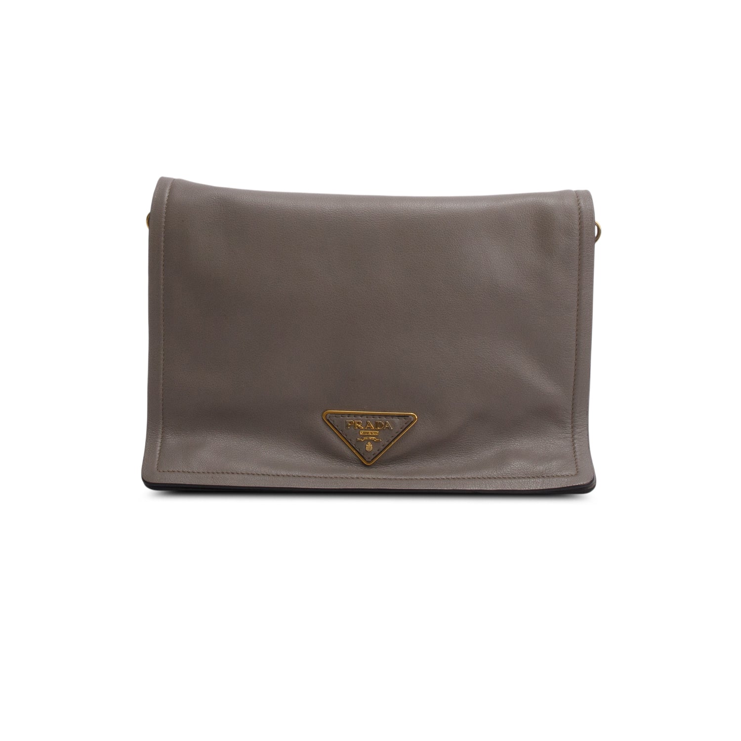 Prada Grey Glace Calf Messenger Bag