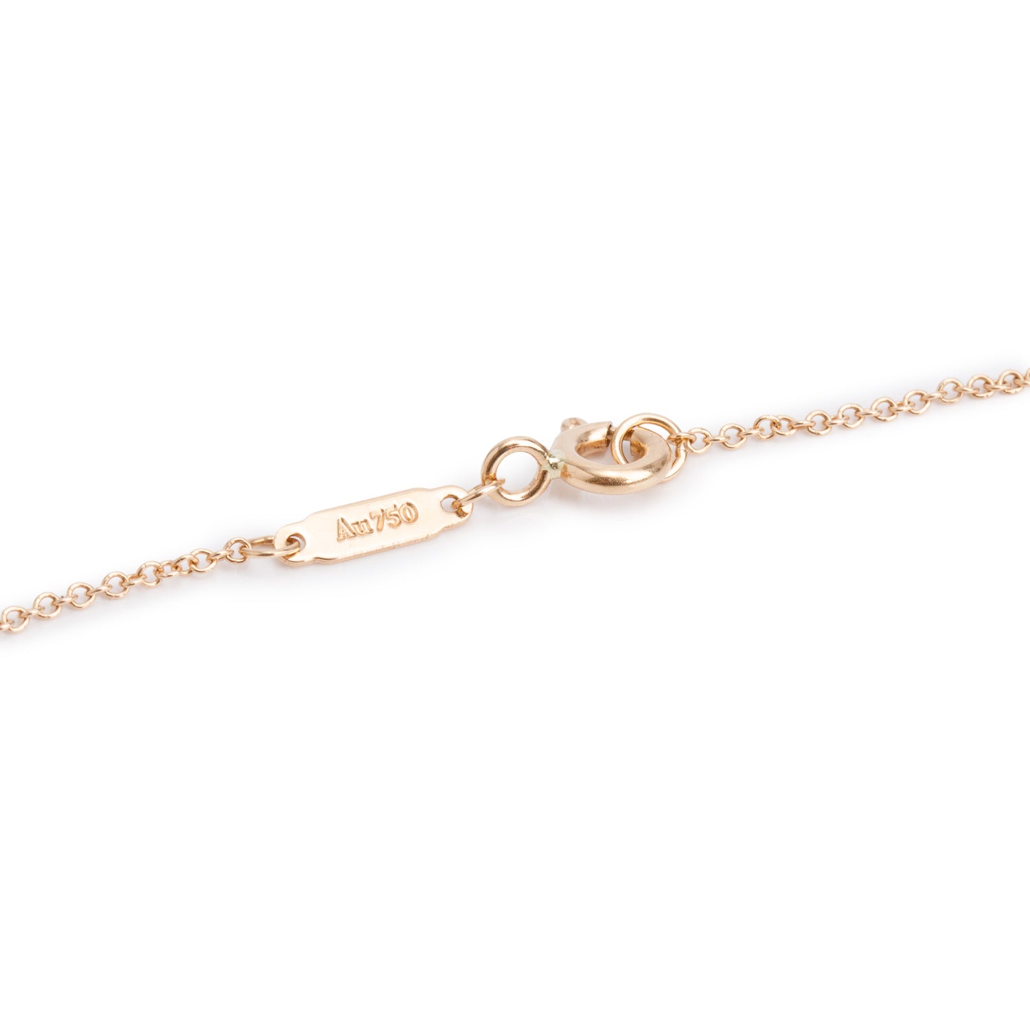 Tiffany & Co. 18k Rose Gold & Platinum Diamond Small Knot Pendant Necklace w/ Box