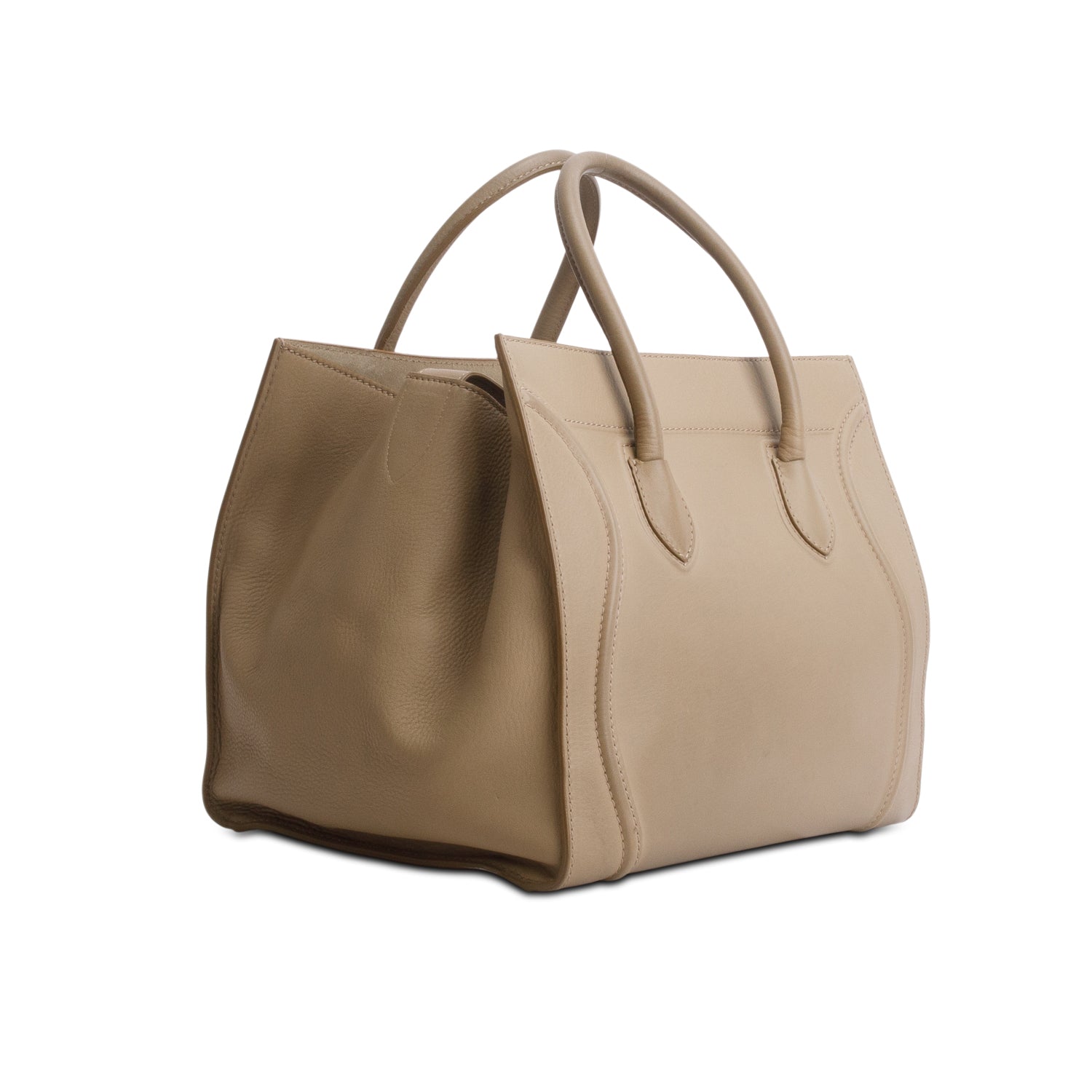 Celine Taupe Calfskin Leather Medium Phantom Luggage Tote