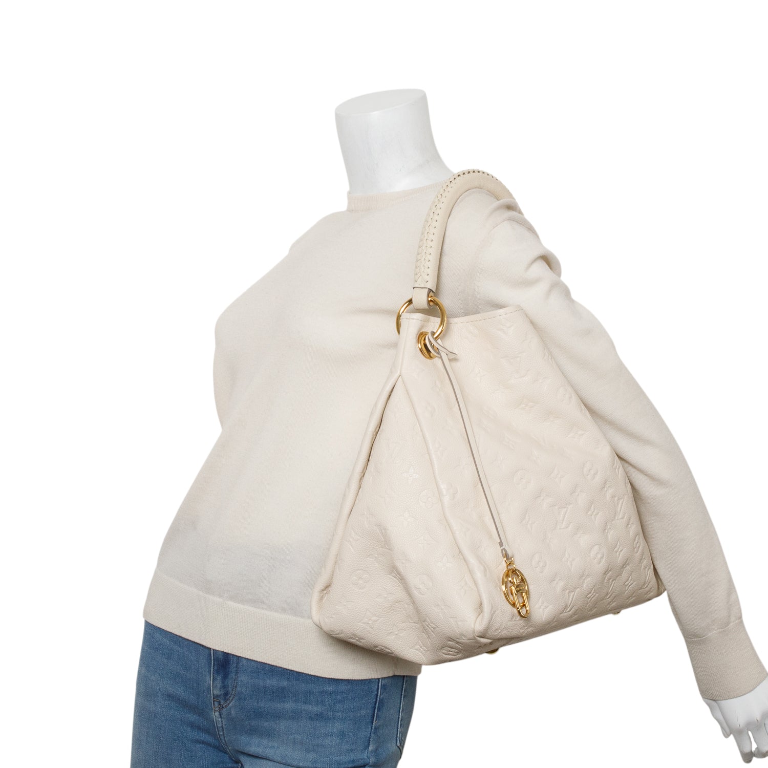 Louis Vuitton Cream Monogram Empreinte Artsy MM